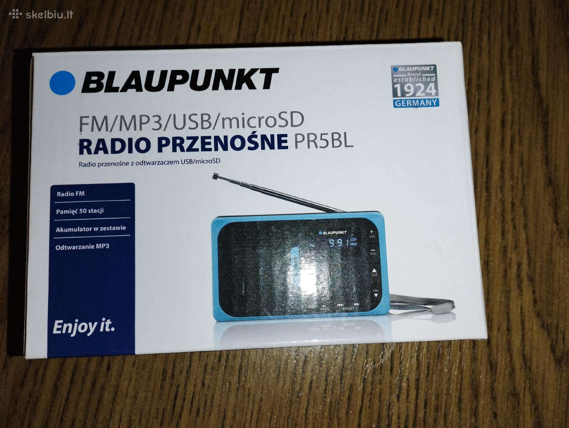 Nešiojamas Usb/kortelės grotuvas ir radijas