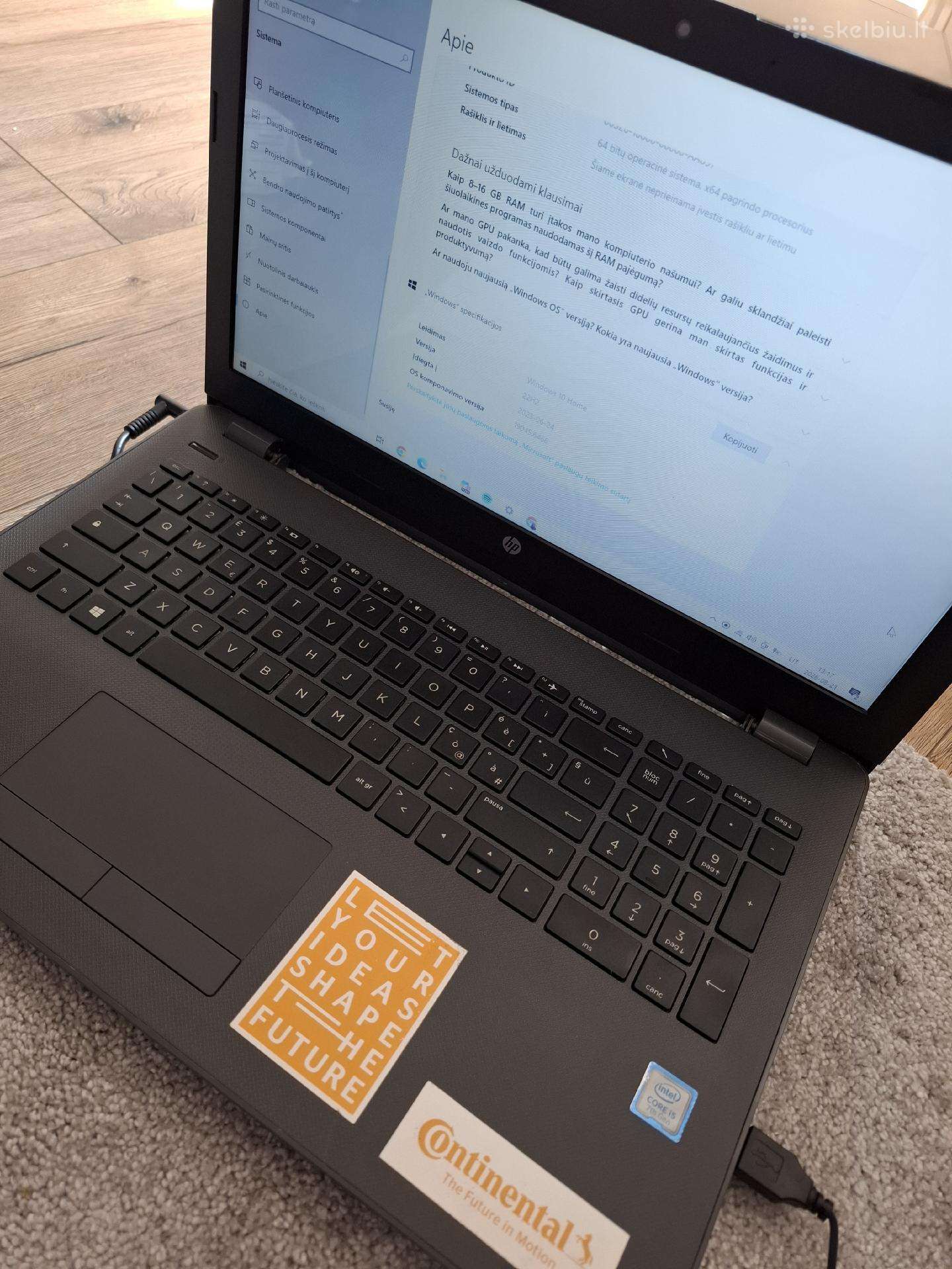 Hp kompiuteris 250 G6 i5-7200u 8gb RAM 240gb SSD
