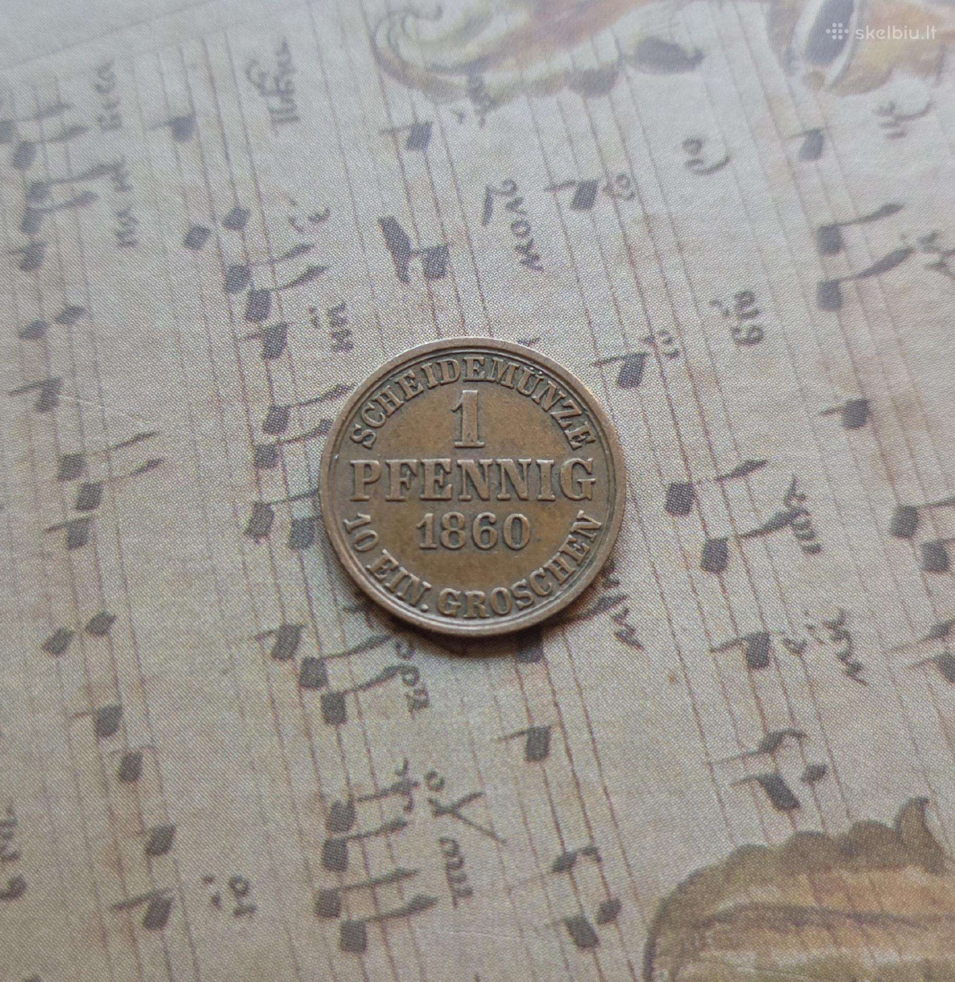 1 pfennig 1860 Braunschweig - Vokietija