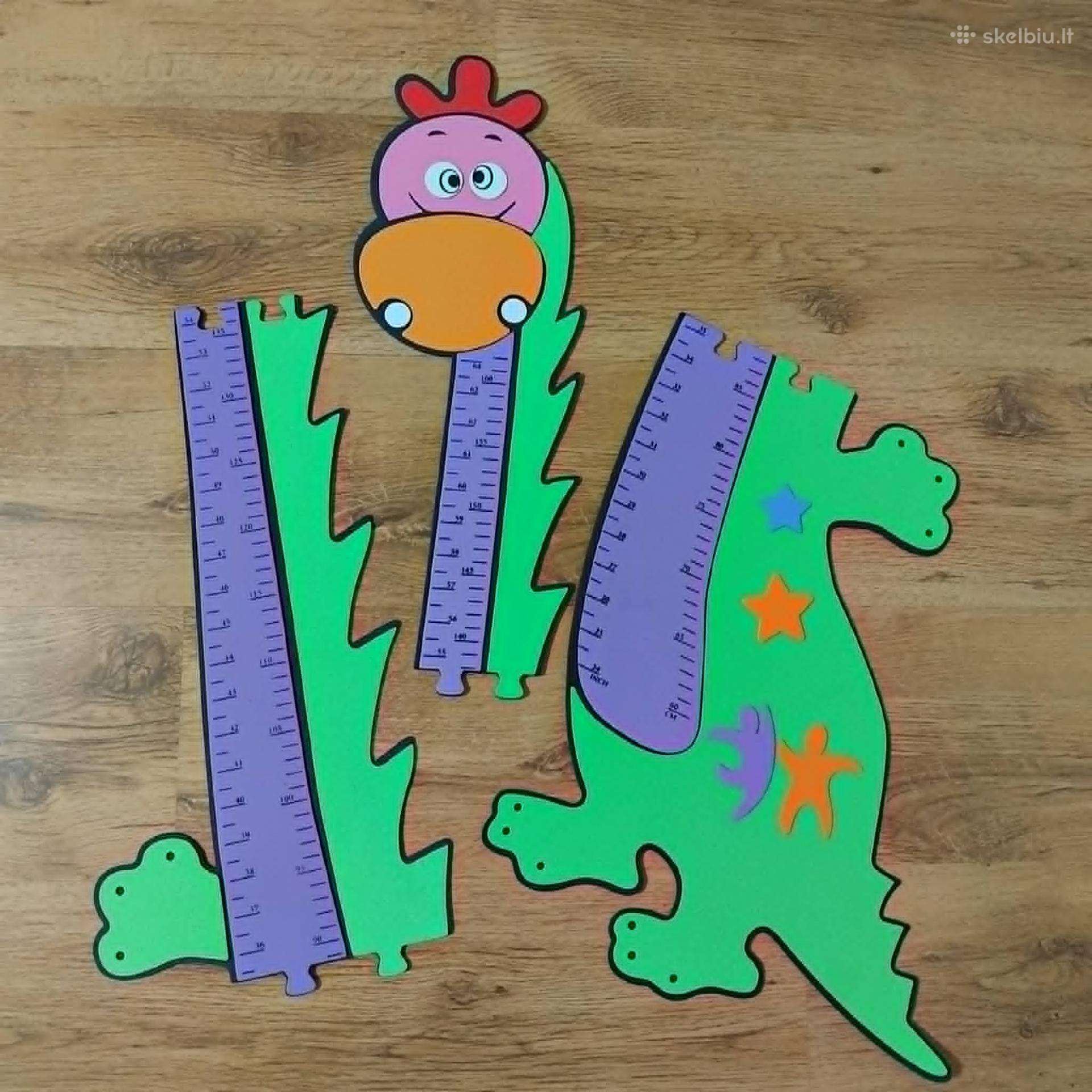 Vaikiška ūgio matuoklė Dinozauriukas