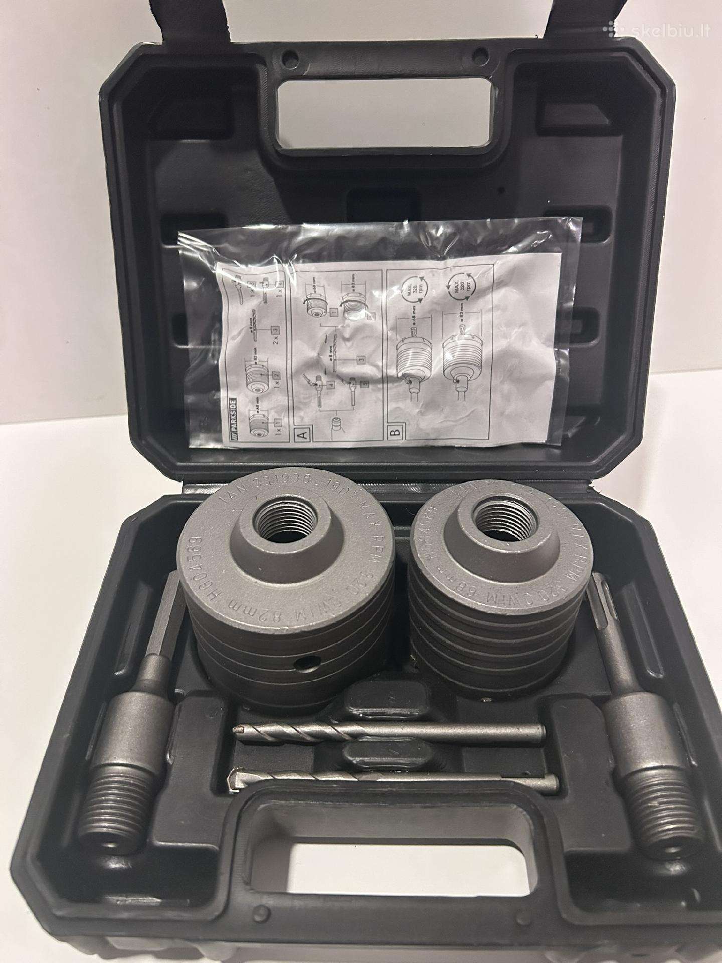 Parkside Sds betono gręžimokarūnos (68mm ir 82mm)