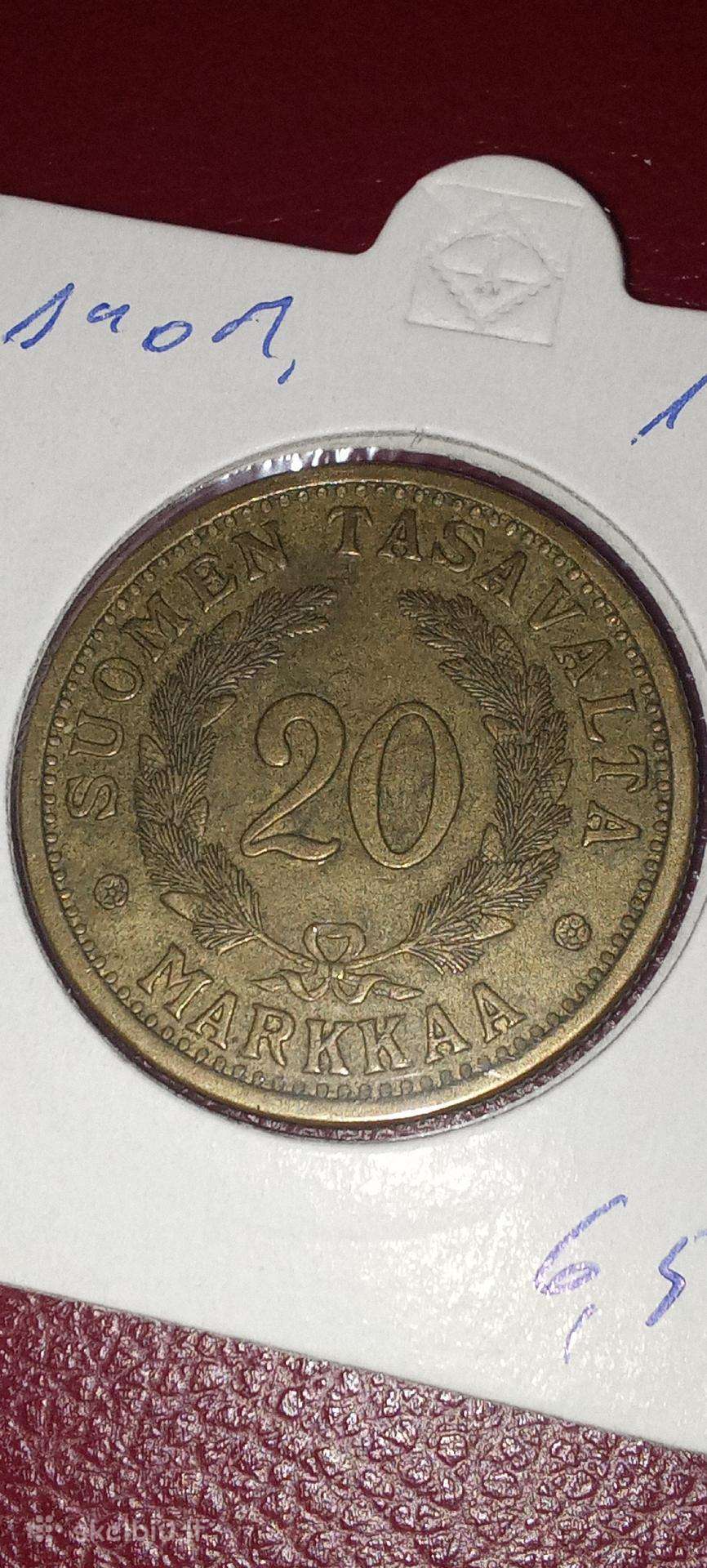 Suomija 20 markių 1938