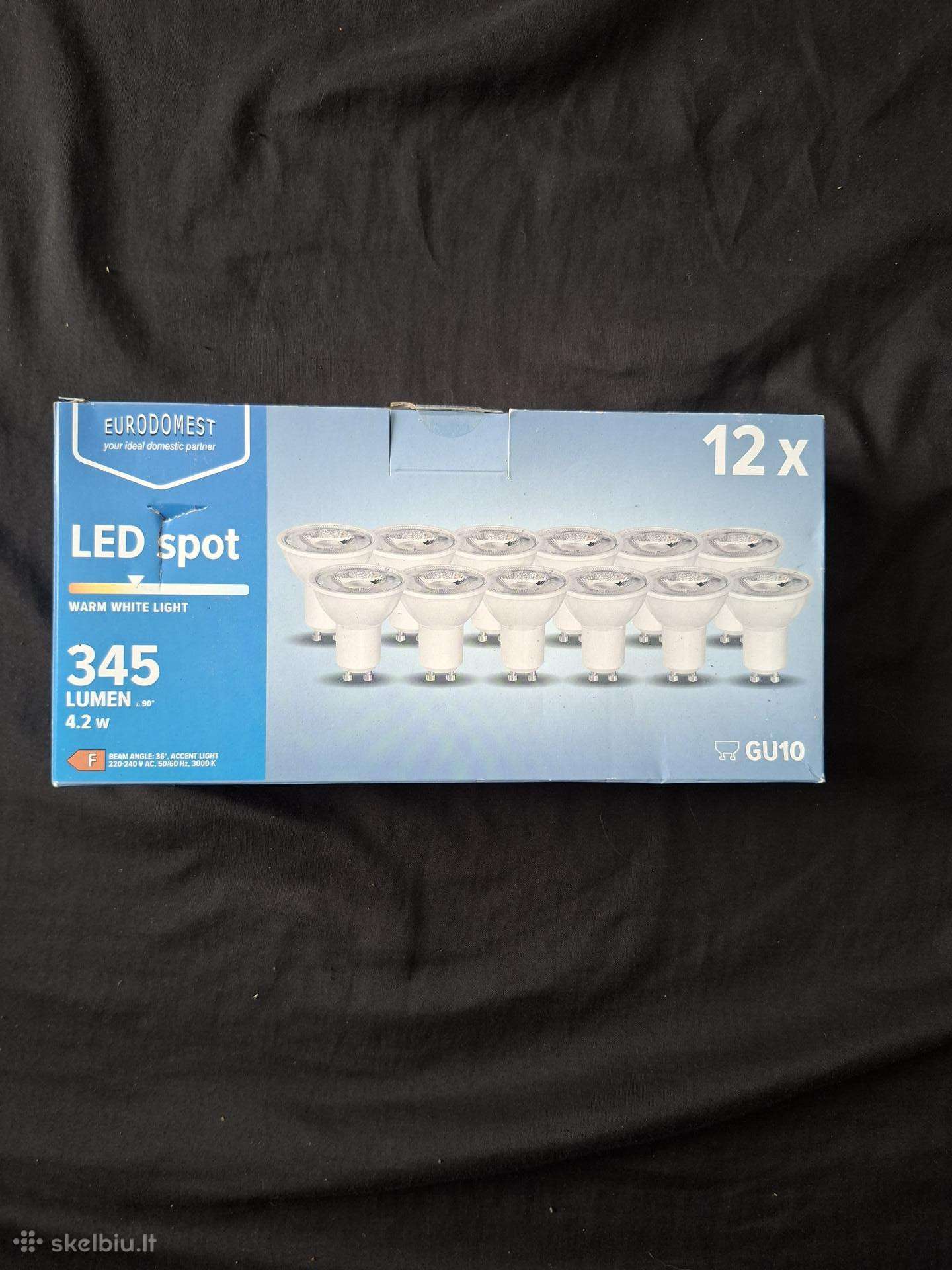 Naujos Eurodomest LED Gu10 lemputės – 12 vnt.
