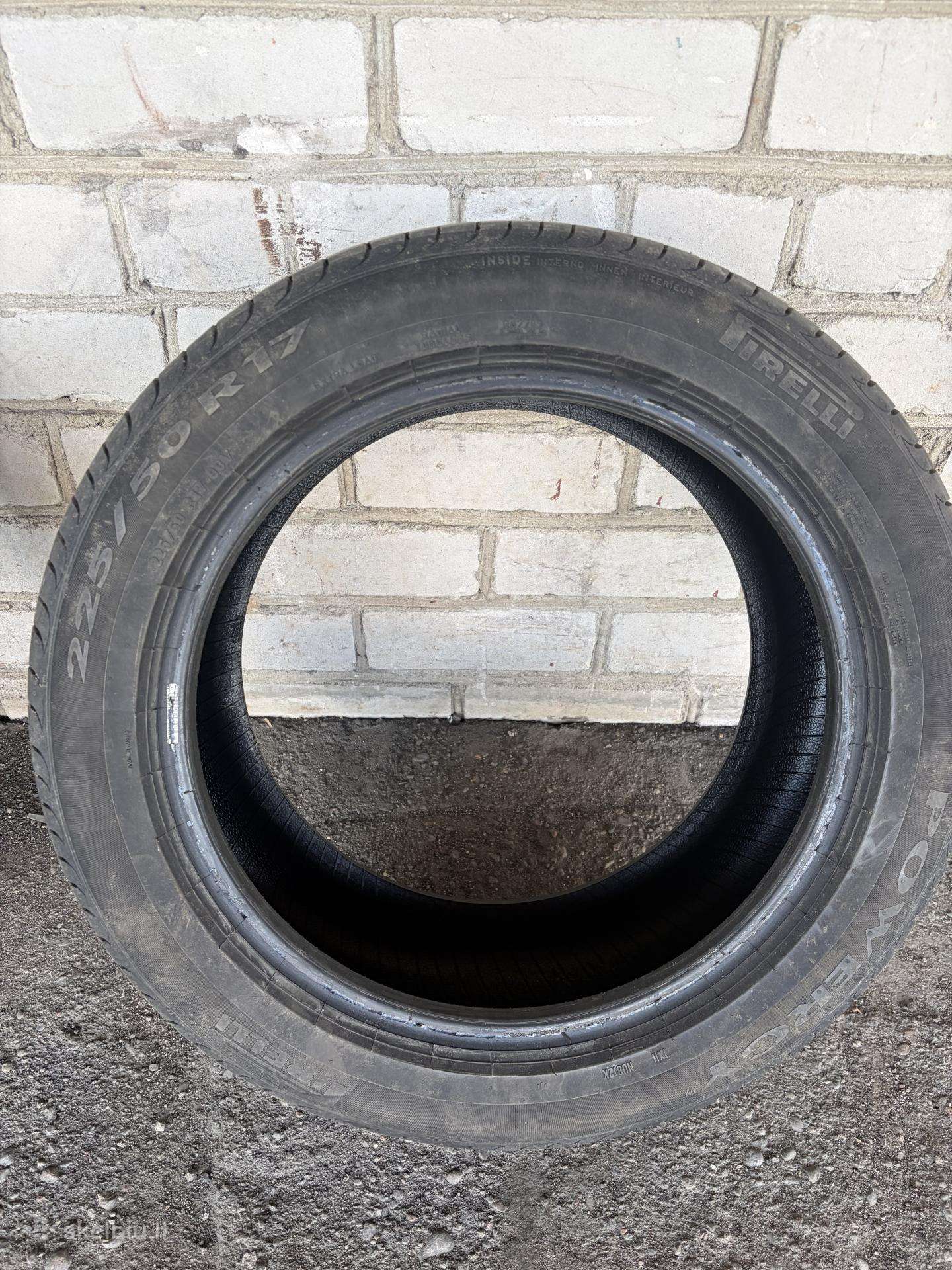 Pirelli vasarinės padangos 225/50 R17 – 2 vnt.