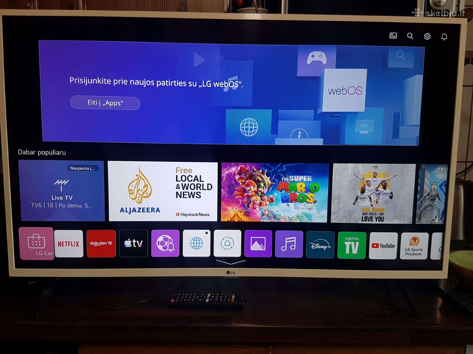 LG 43un73903le 43 colių išmanusis televizorius