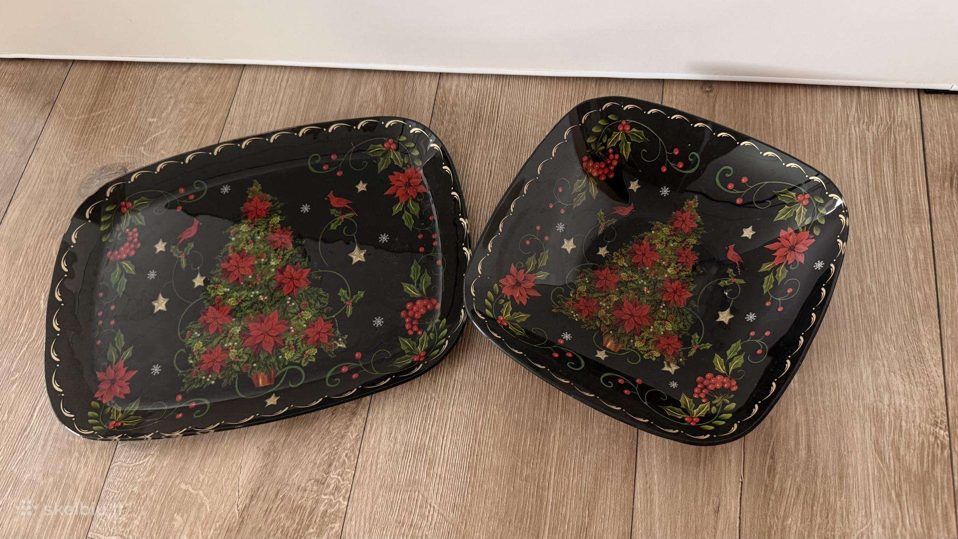 Stiklinės kalėdinės lekštės