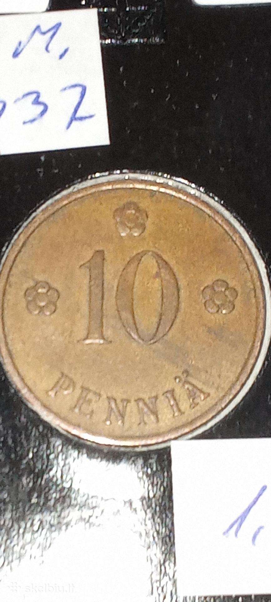 Suomija 10 pensų 1937