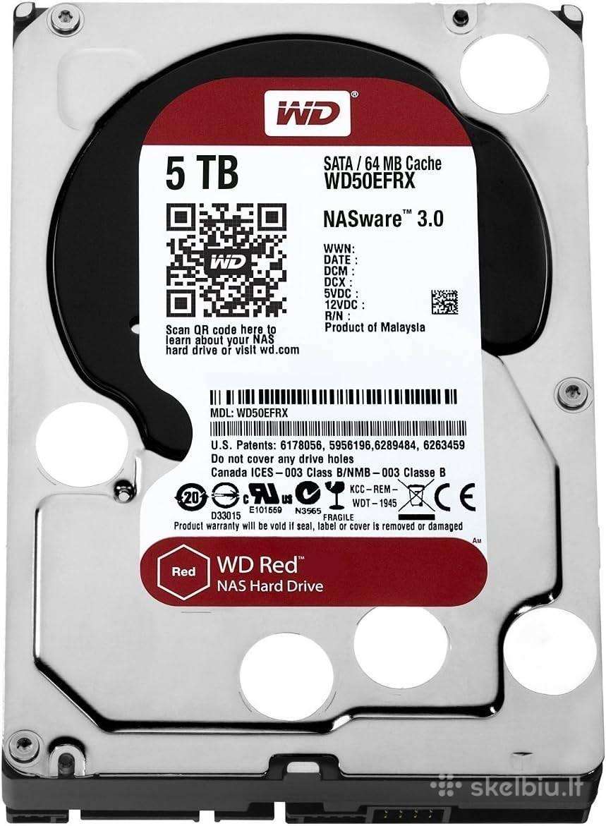 Wd 5tb Nasware 3.0 Wd50efrx