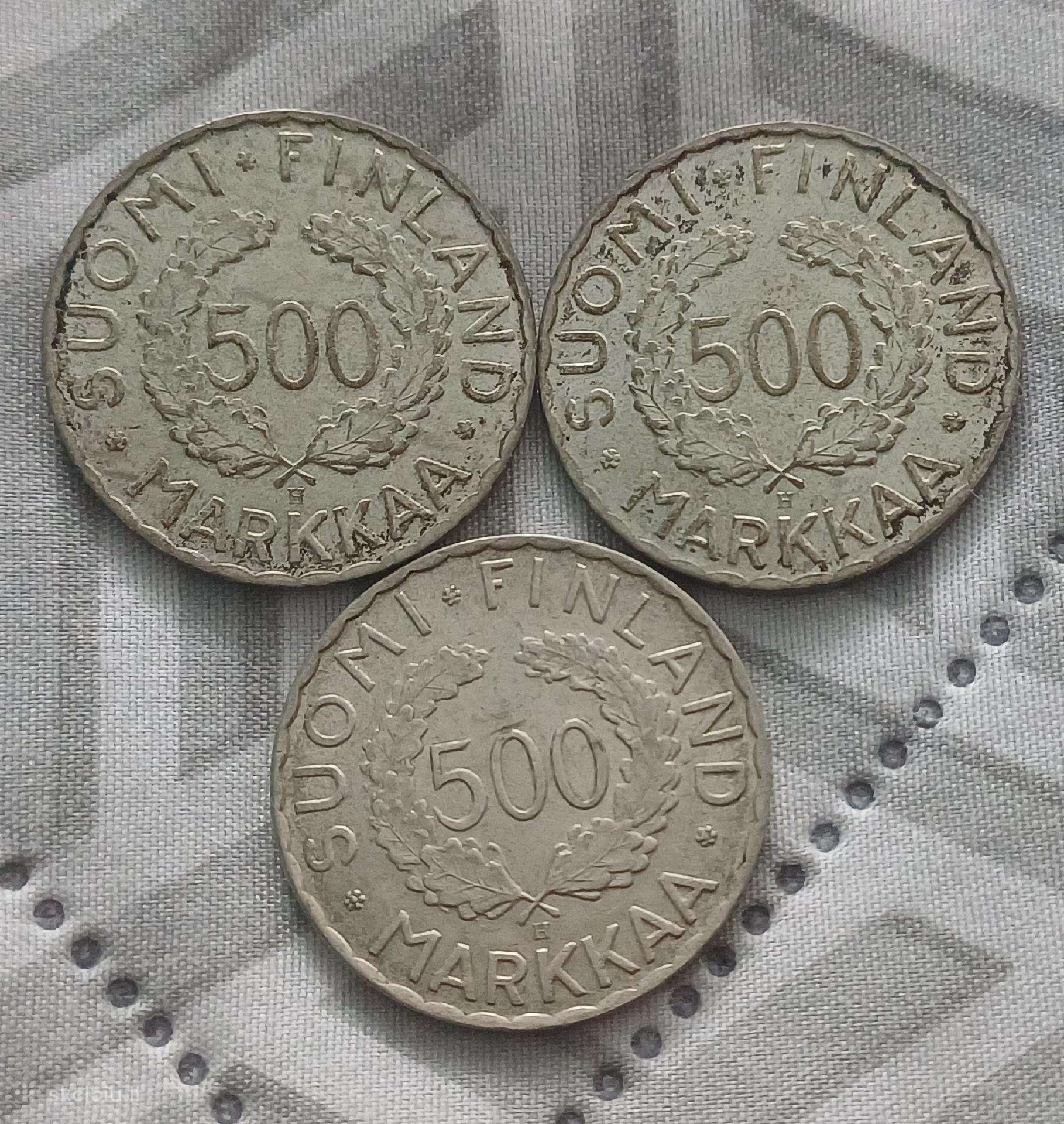 500 markių 1952 Suomija sidabras 0.500