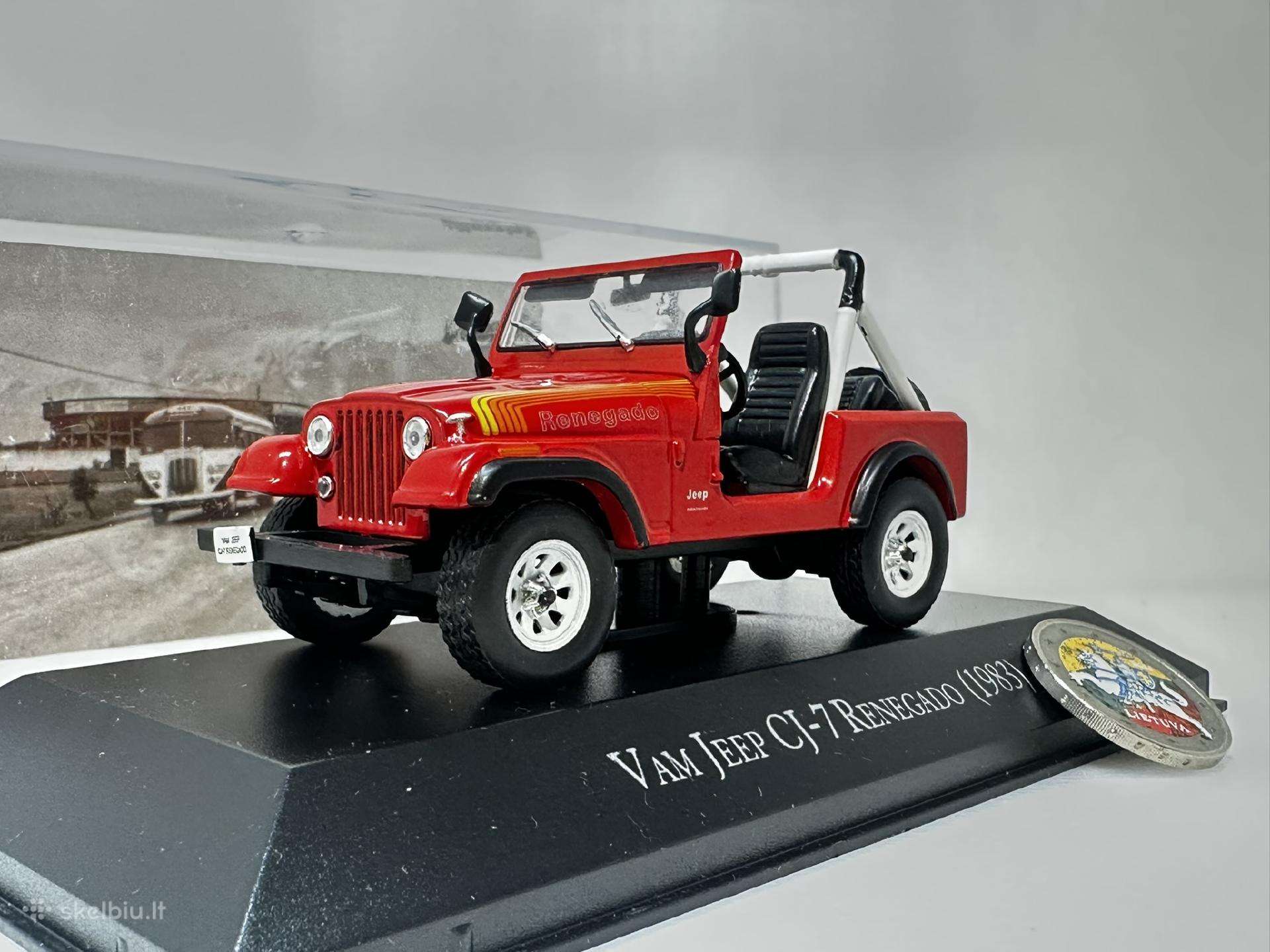 Jeep Cj-7 Renegado 1983 raudona 1:43 Salvat