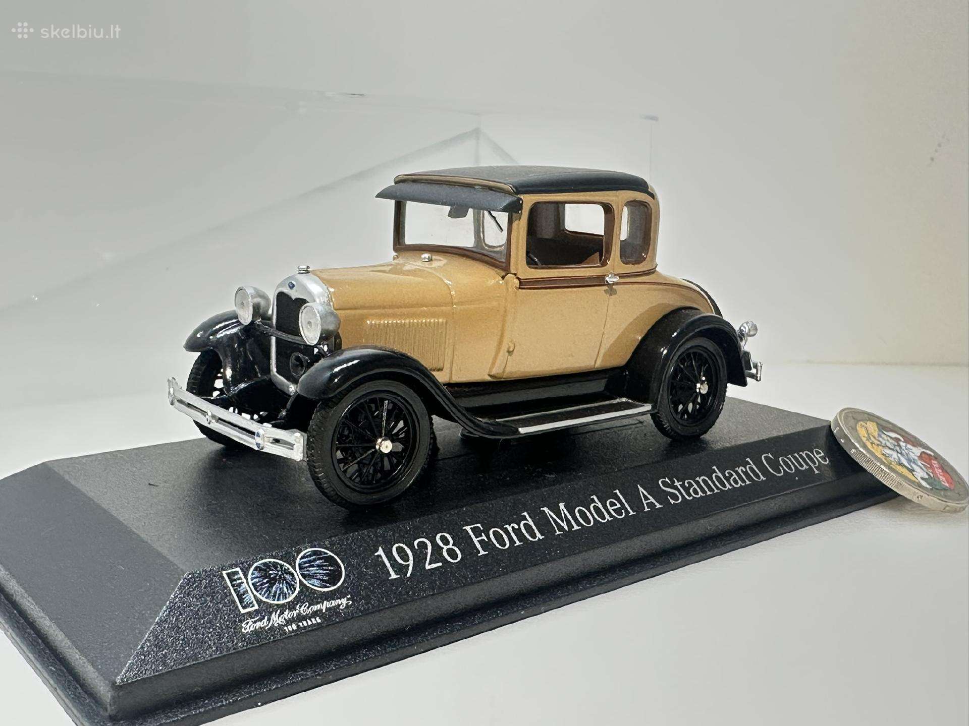 Ford Model A Standard Coupe 1928 ruda/juoda 1:43 M