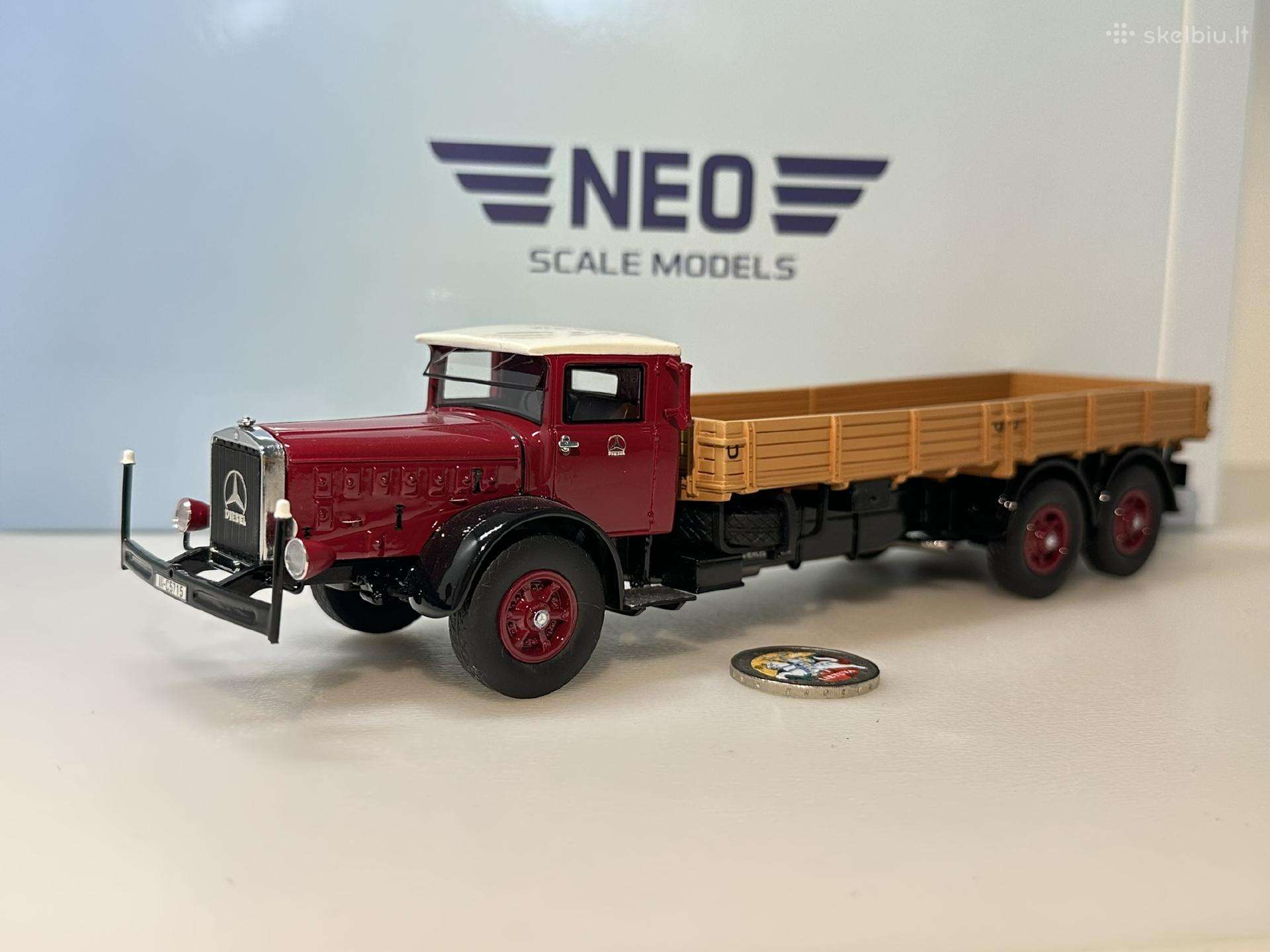Mercedes-benz L 10000 1937 raudona/balta/ruda 1:43