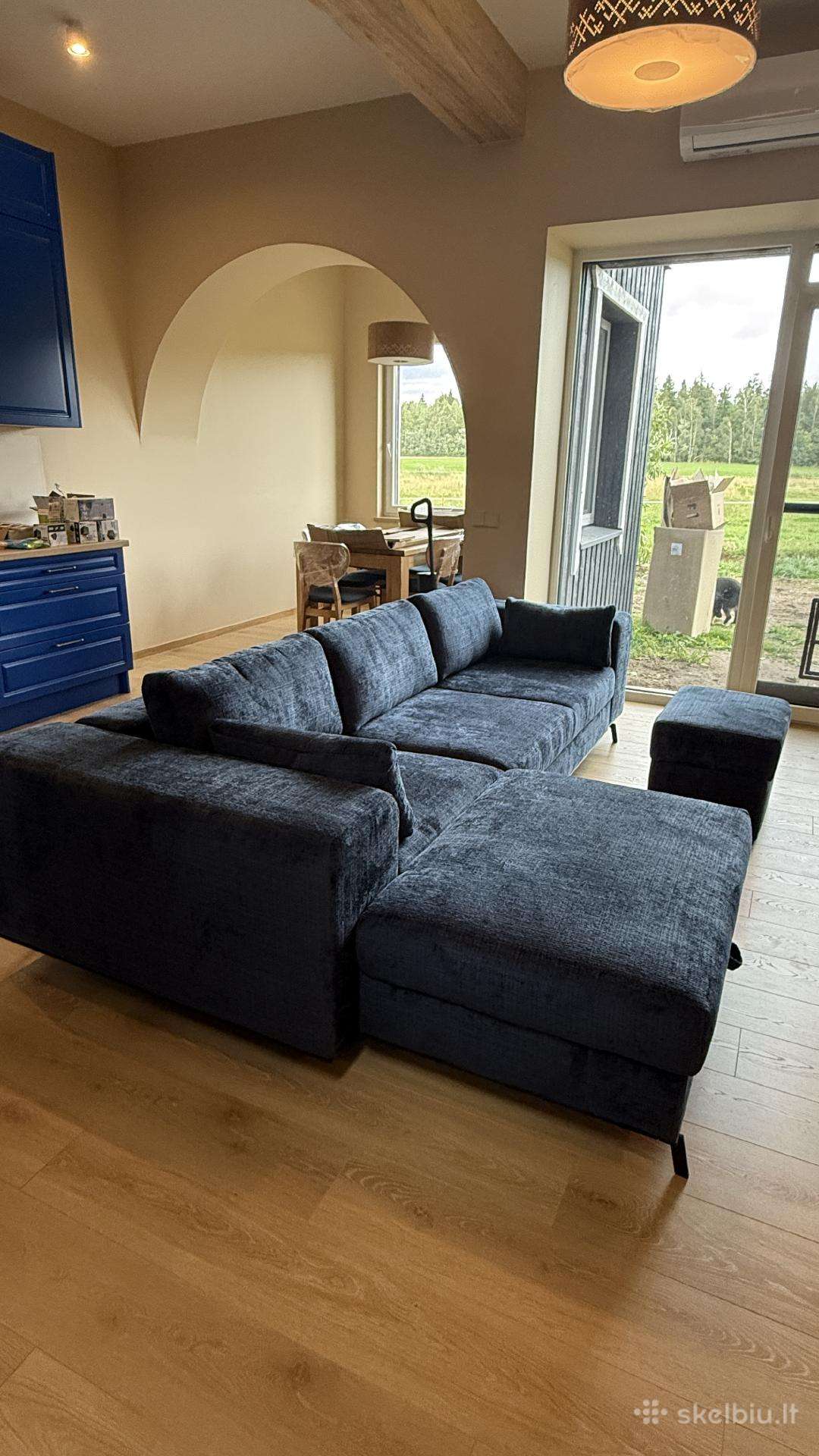 Parduodamas naujas kampas sofa-lova