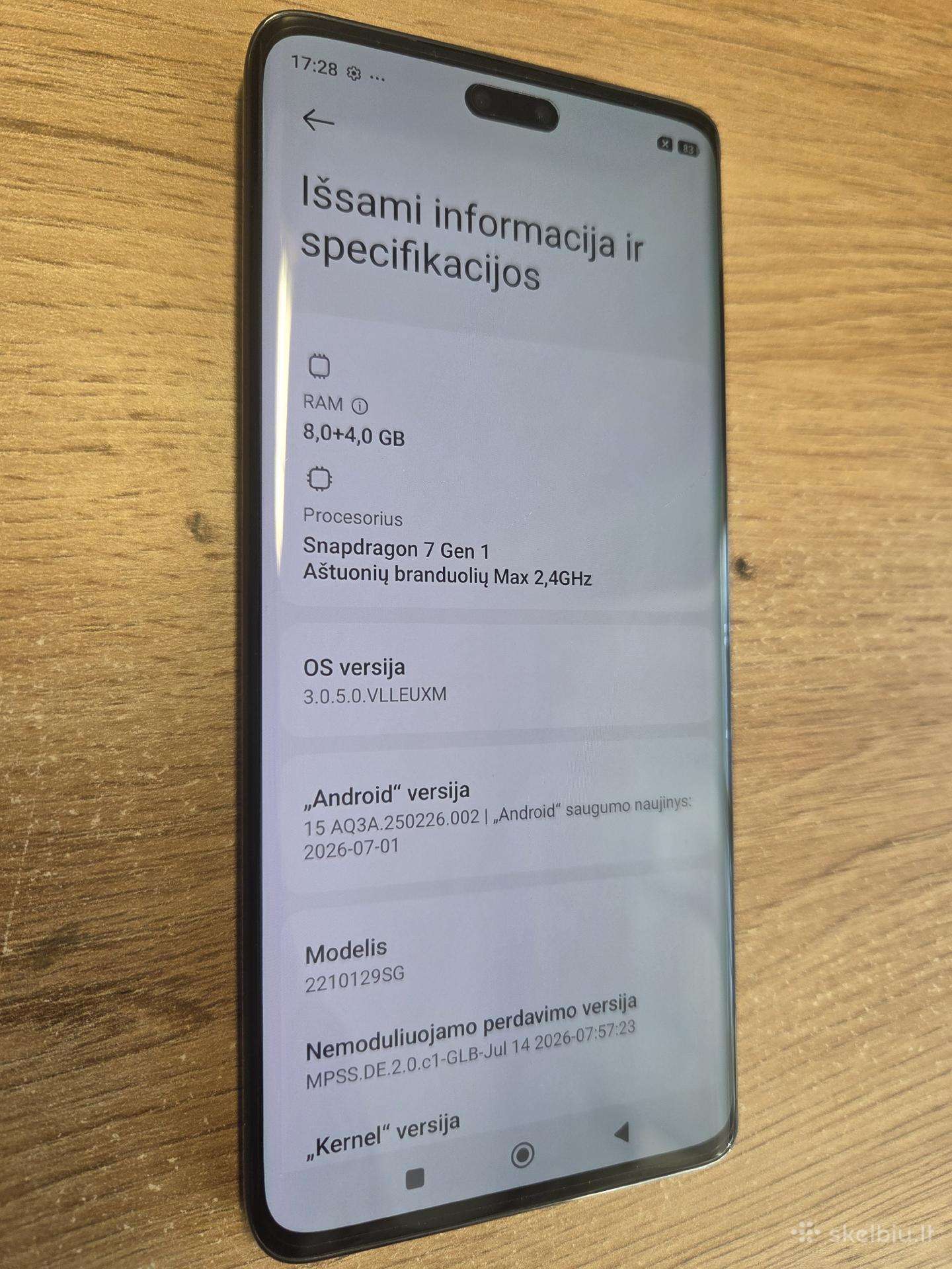 Xiaomi 13 Lite 8gb RAM 256 GB juodas