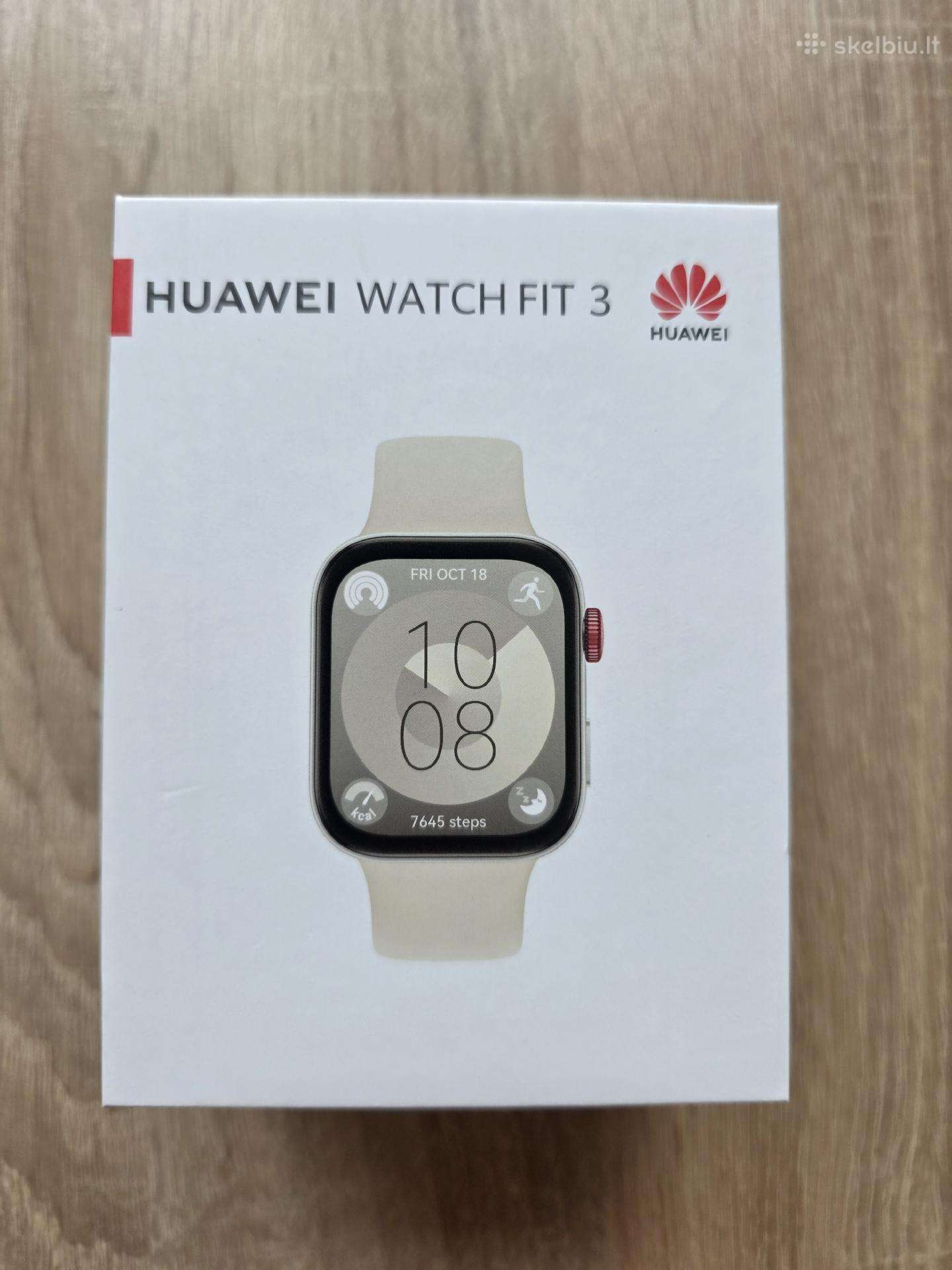 „Huawei Watch Fit 3 White" Naujas Užplombuotas