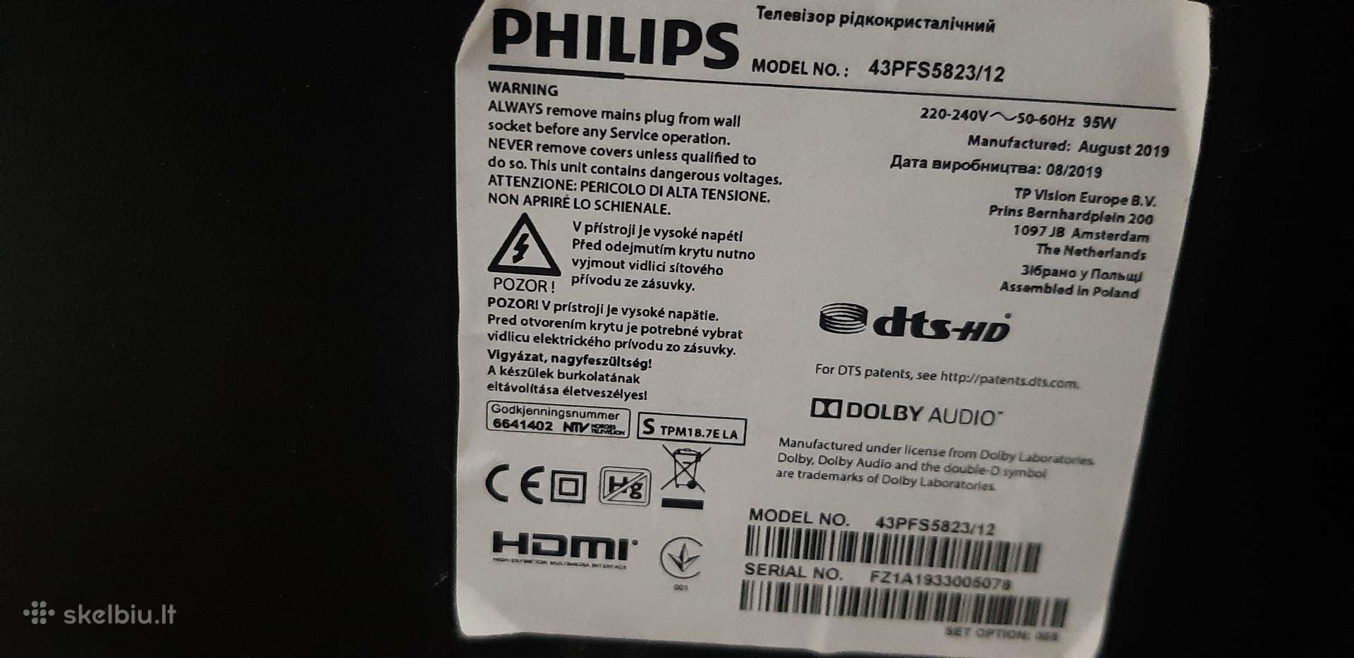 Philips televizorius