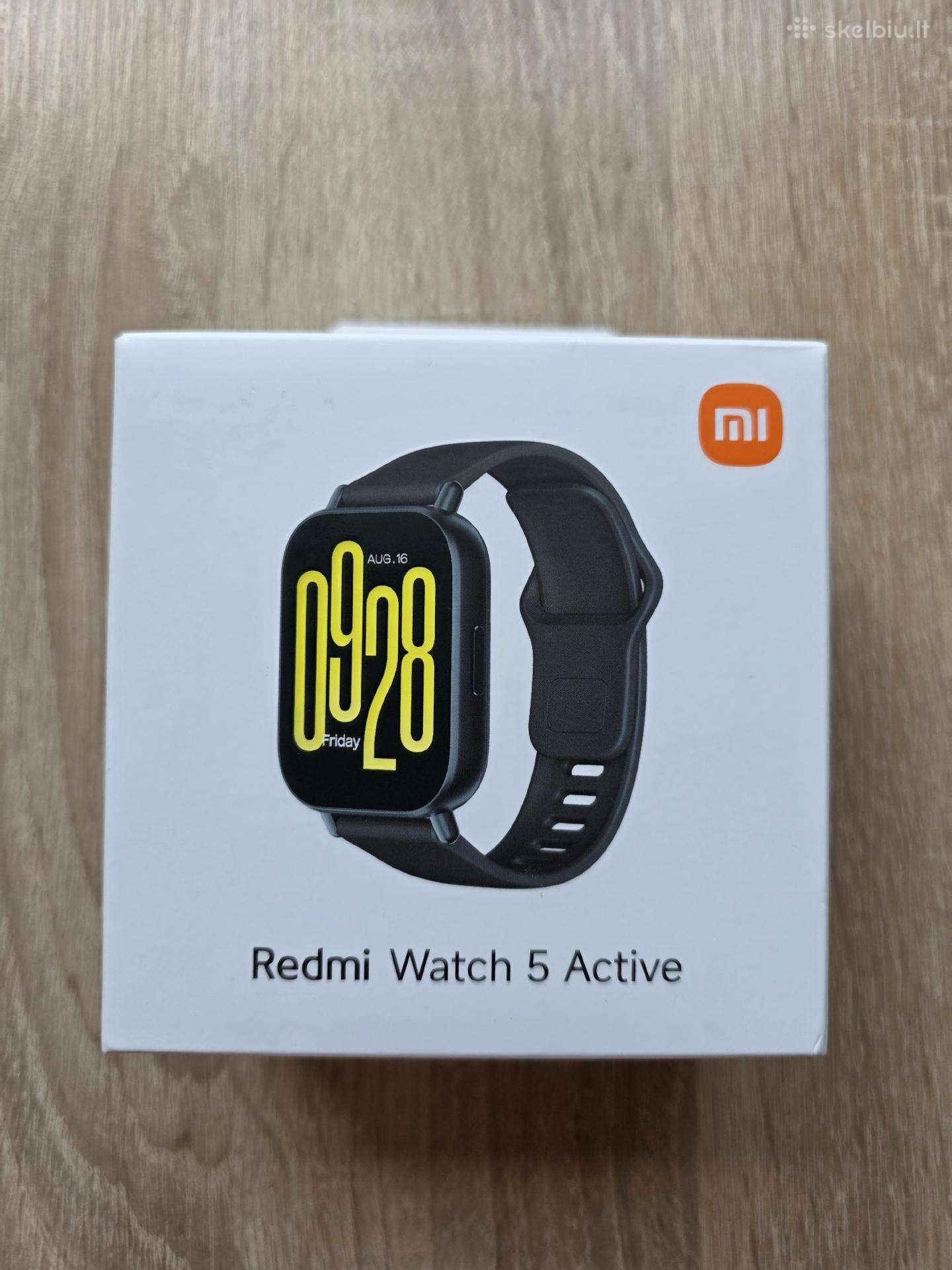 Xiaomi Redmi Watch 5 Active – juodas, naujas