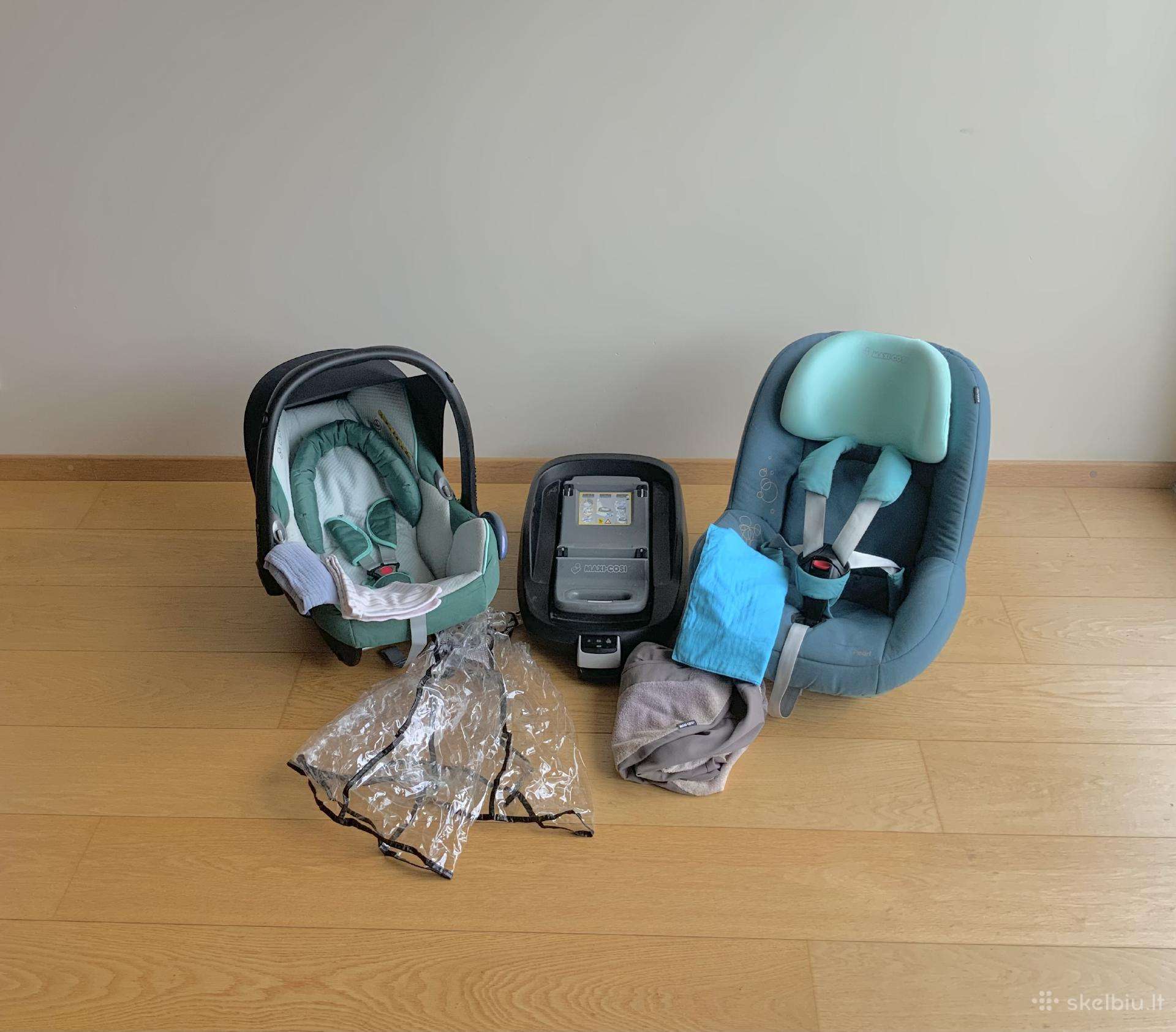 Maxi-cosi 0-13kg ir 9-18kg autokėdutės su baze ir