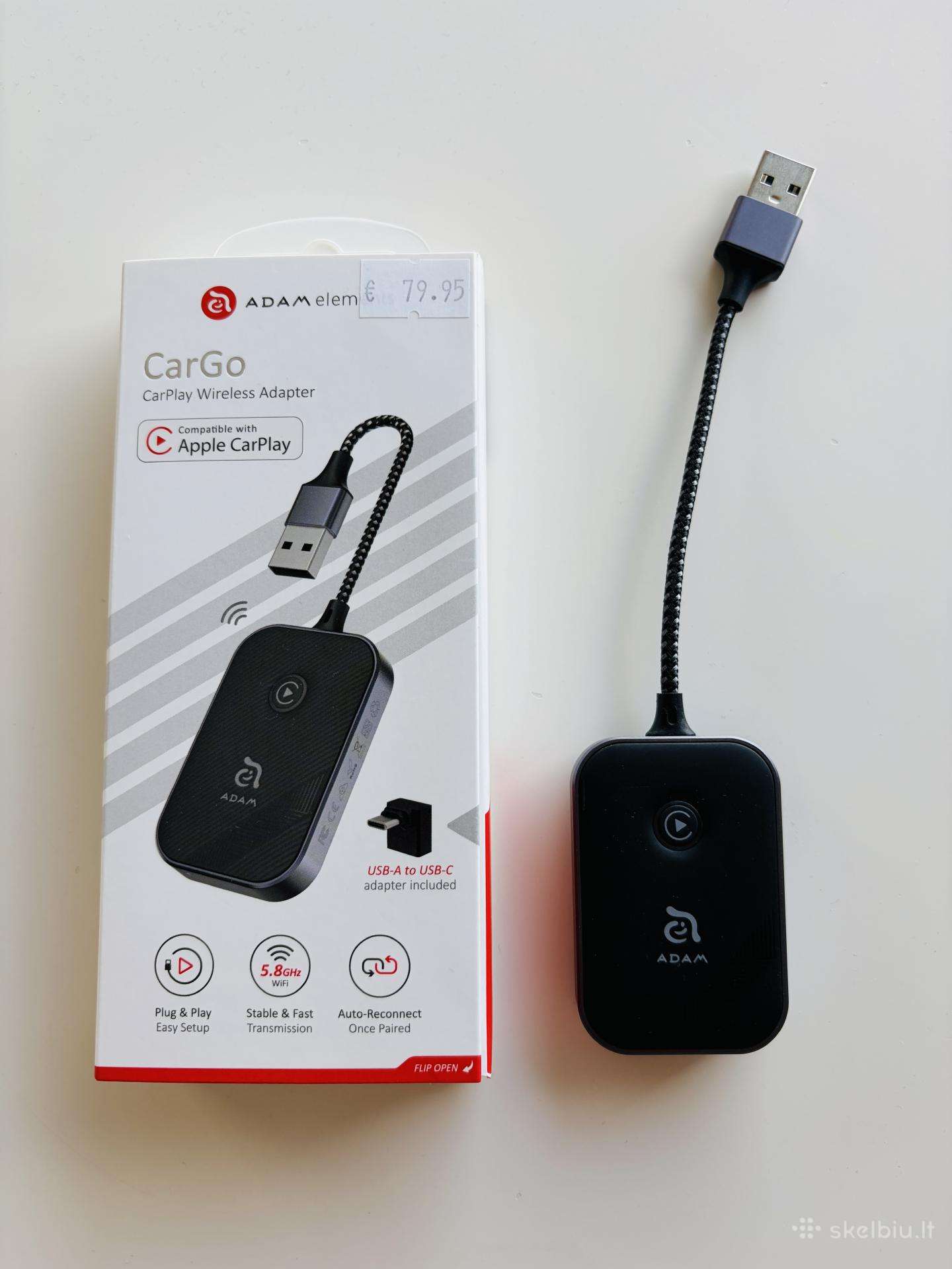 Adam Elements Cargo Carplay Wireless adapteris