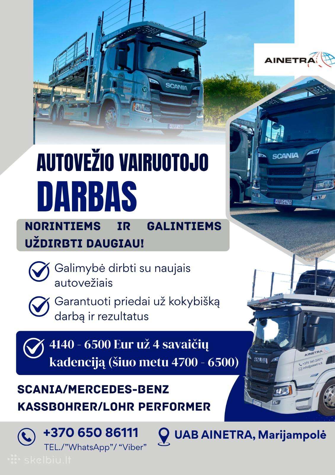Autovežio Vairuotojo Darbas