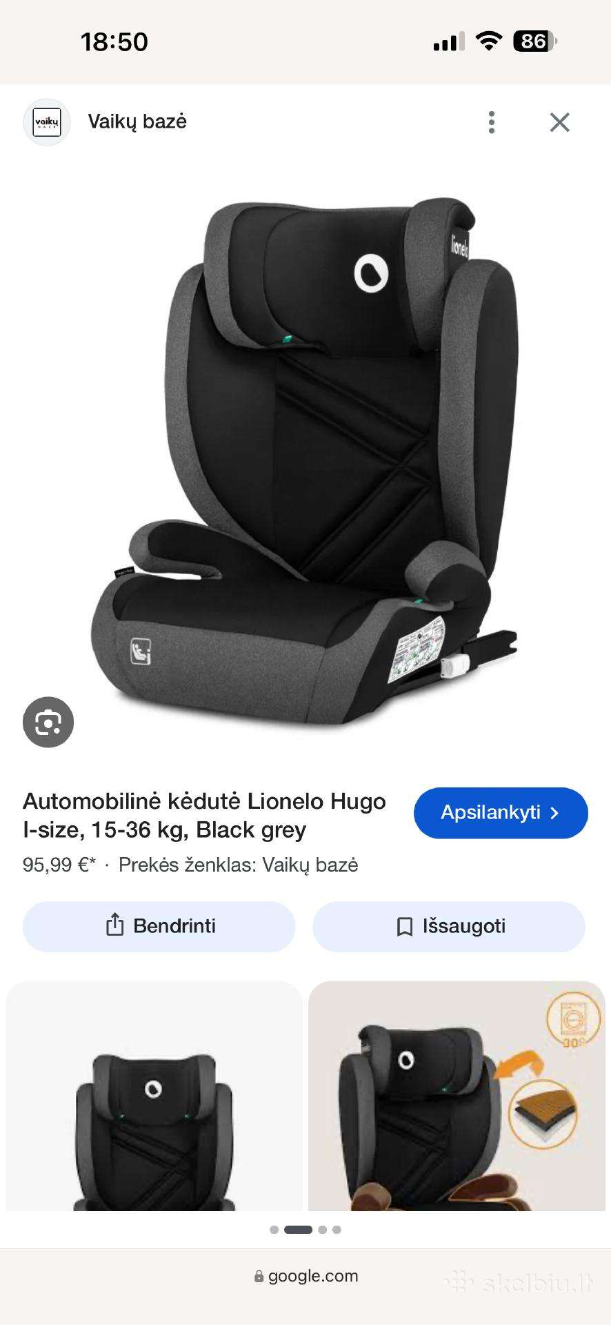 Automobilinė saugos kėdutė