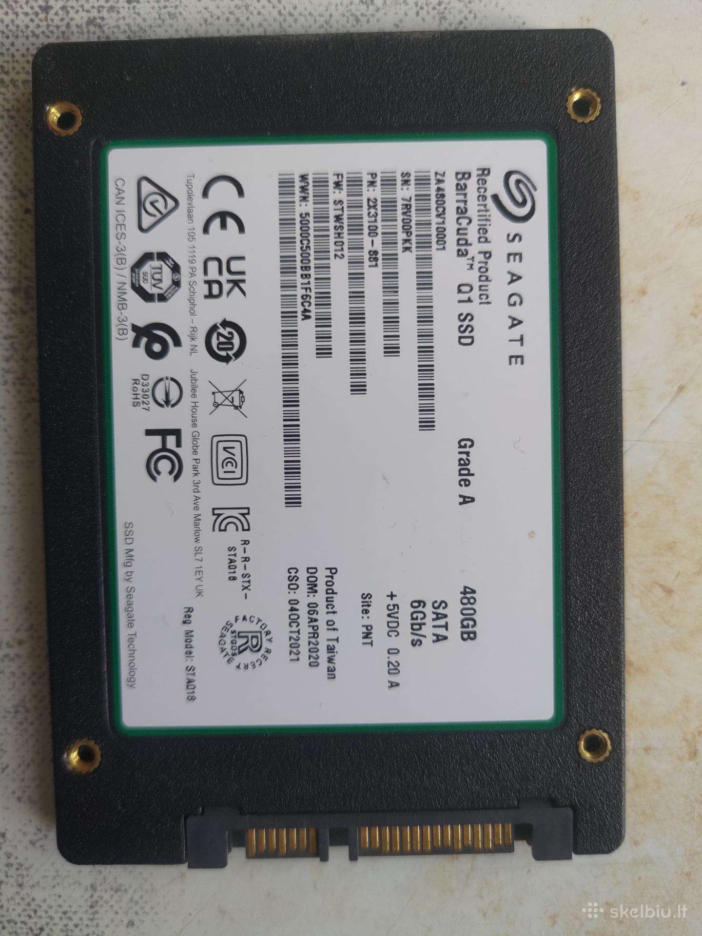 Parduodu Seagate baracuda 480gb SSD diska