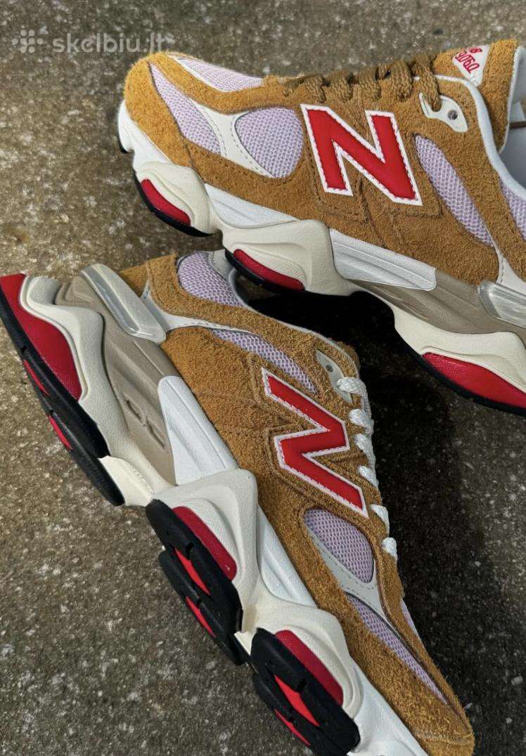 Stilingi nauji New Balance 9060 batai ruda raudona