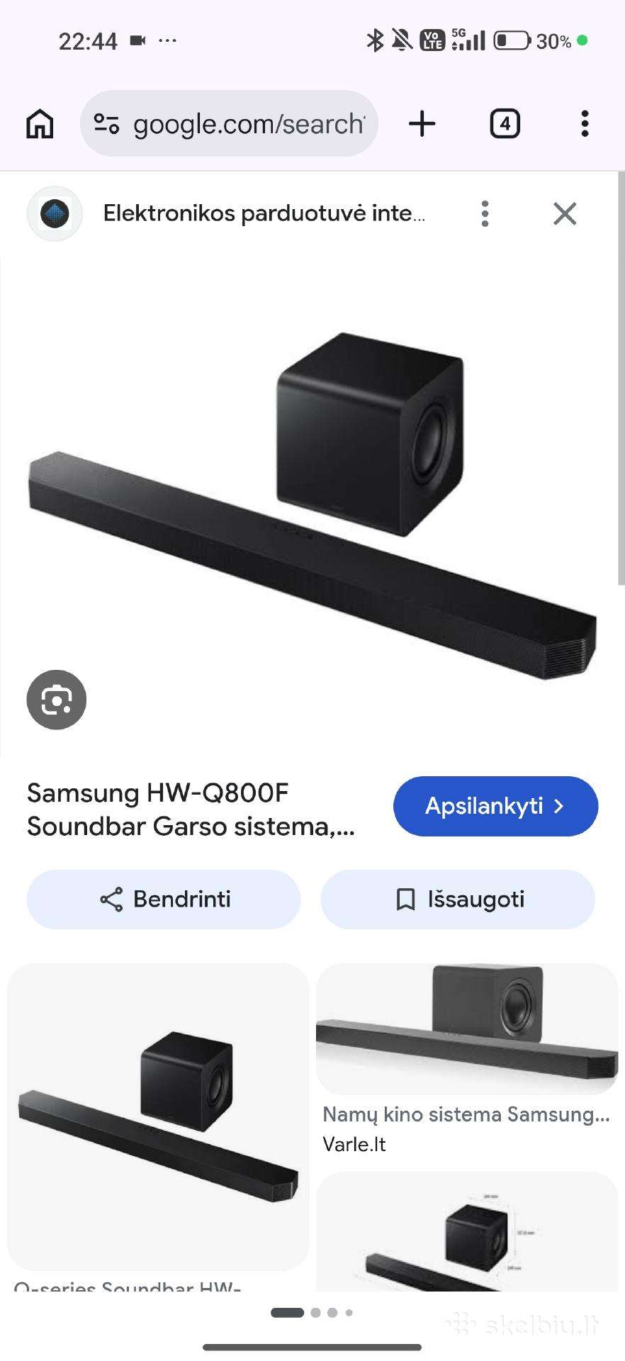 Parduodamas soundbar Hw- Q800f