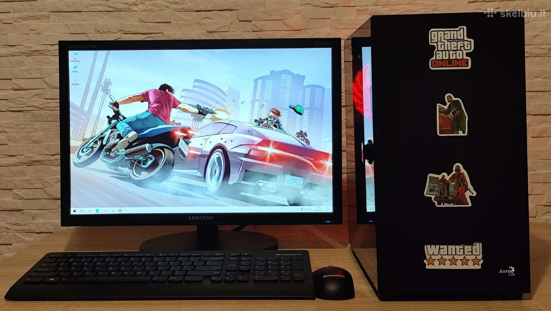 Pilnas kompiuterio komplektas su i5/SSD/gtx1050ti