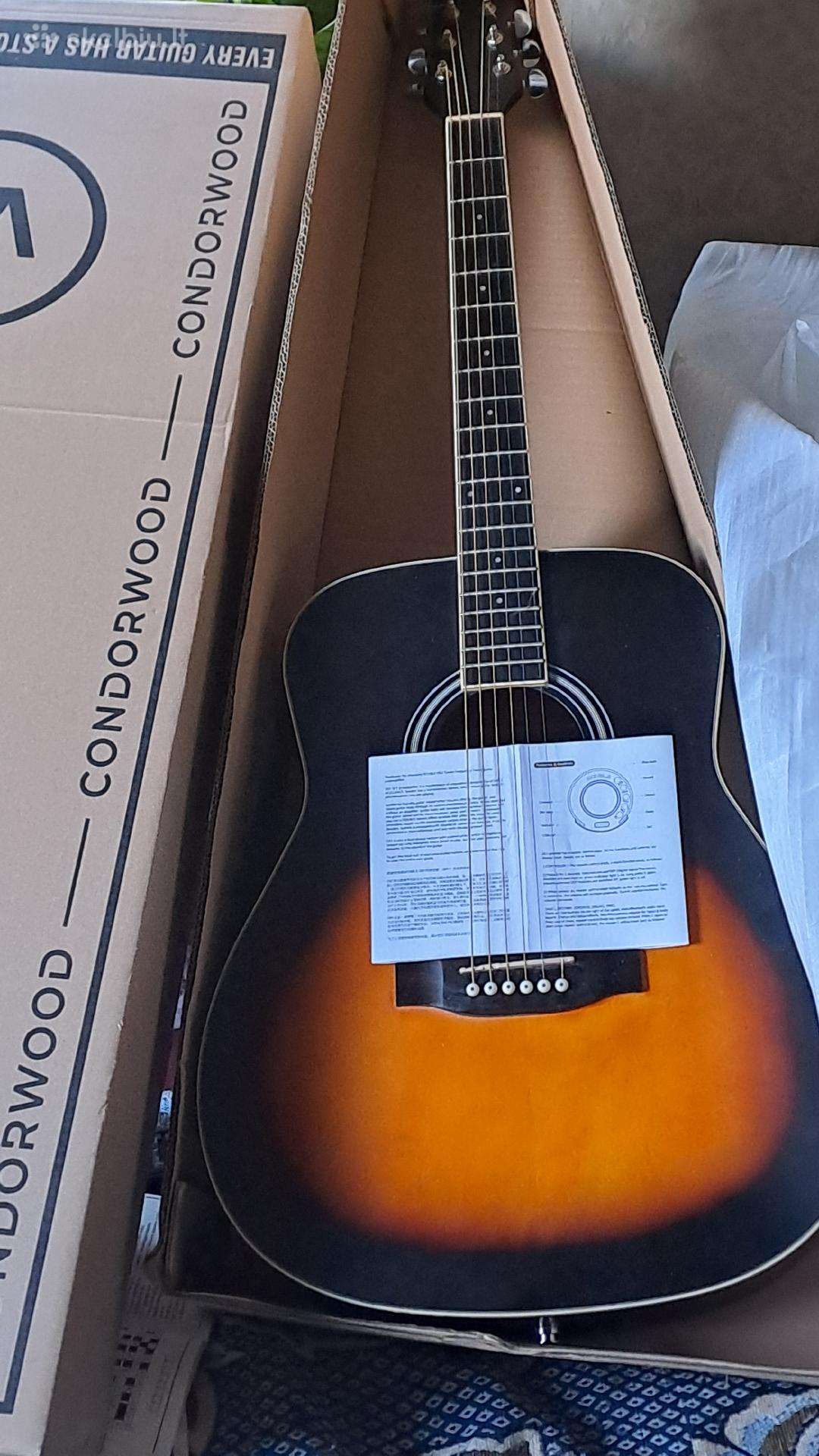 Nauja tranakustinė Gitara Condorwood S300 SB ECHO