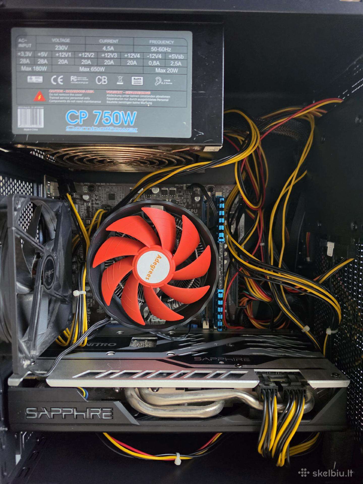 Žaidimų komp. Su i5, Rx 580 4gb, 256 SSD, 16gb RAM