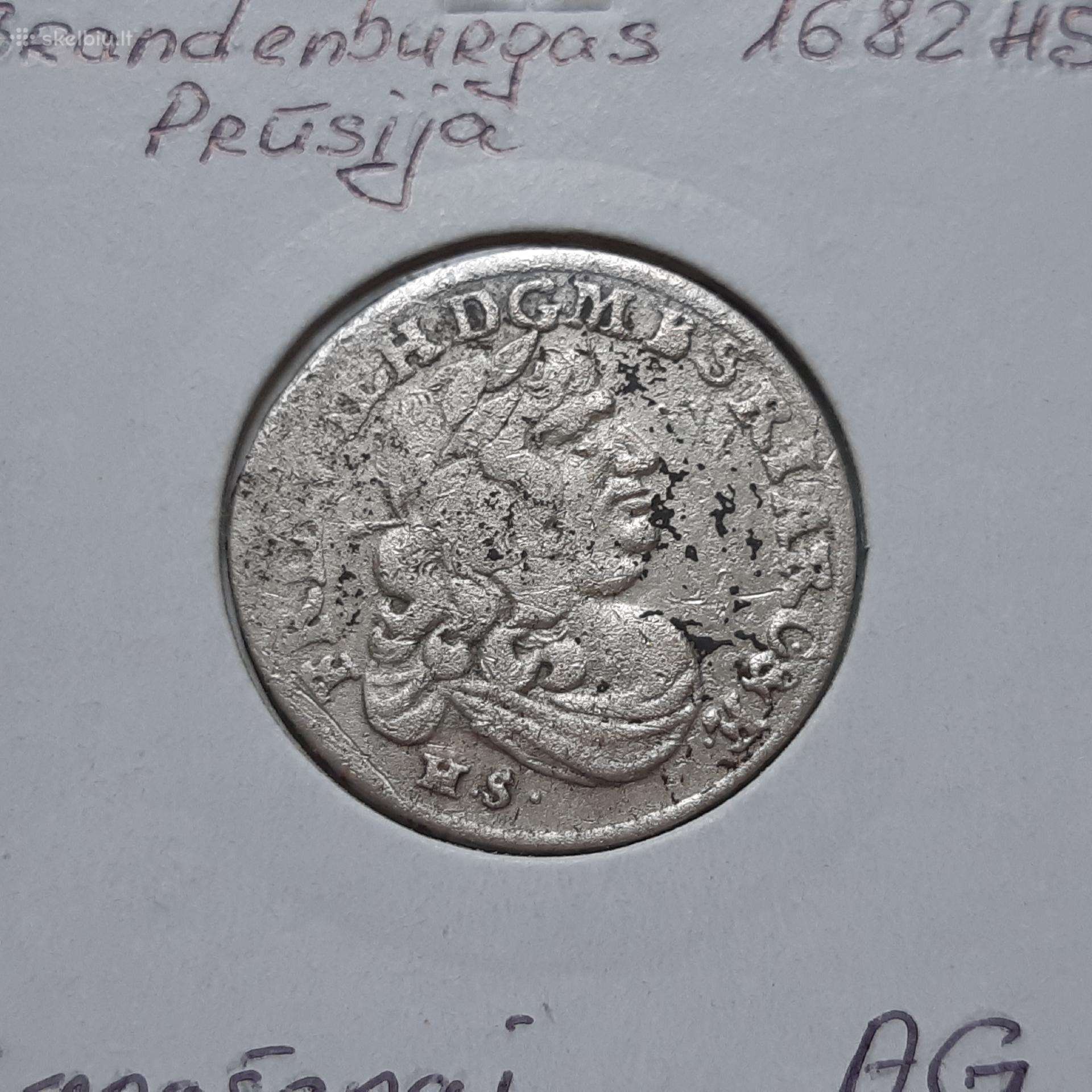 Prūsija 6 grošenai sidabras 1682