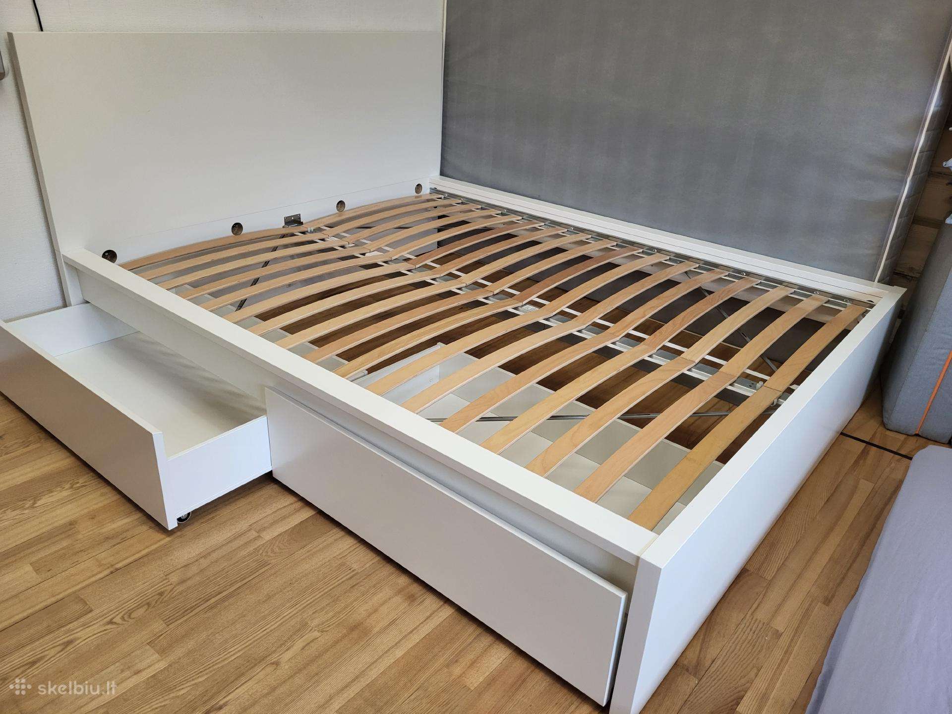 Lova IKEA MALM 160x200cm su lovadėže