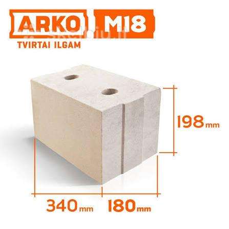 Atiduodami silikatiniai blokeliai Arko 18