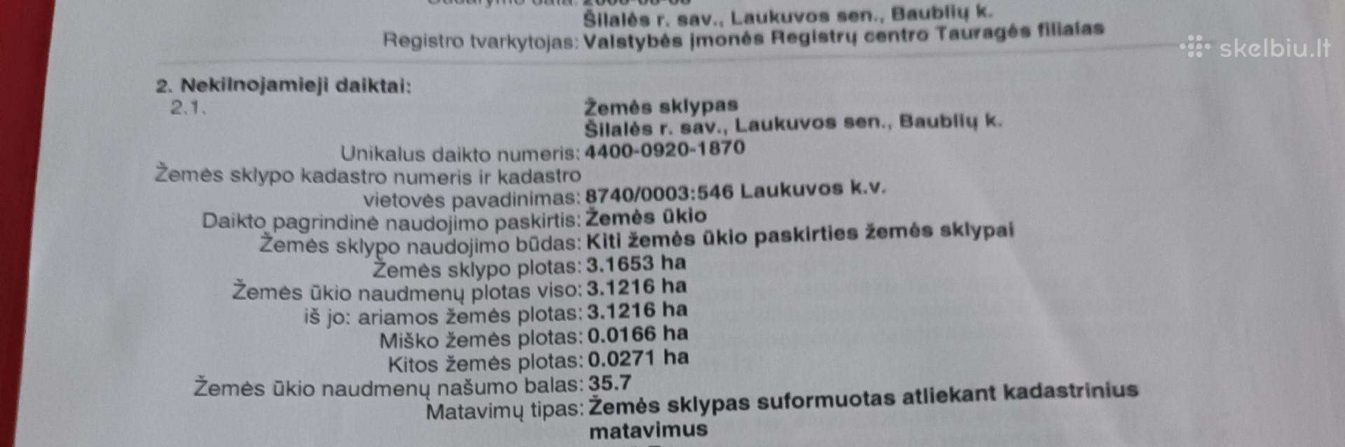 Žemės ūkio paskirties žemė