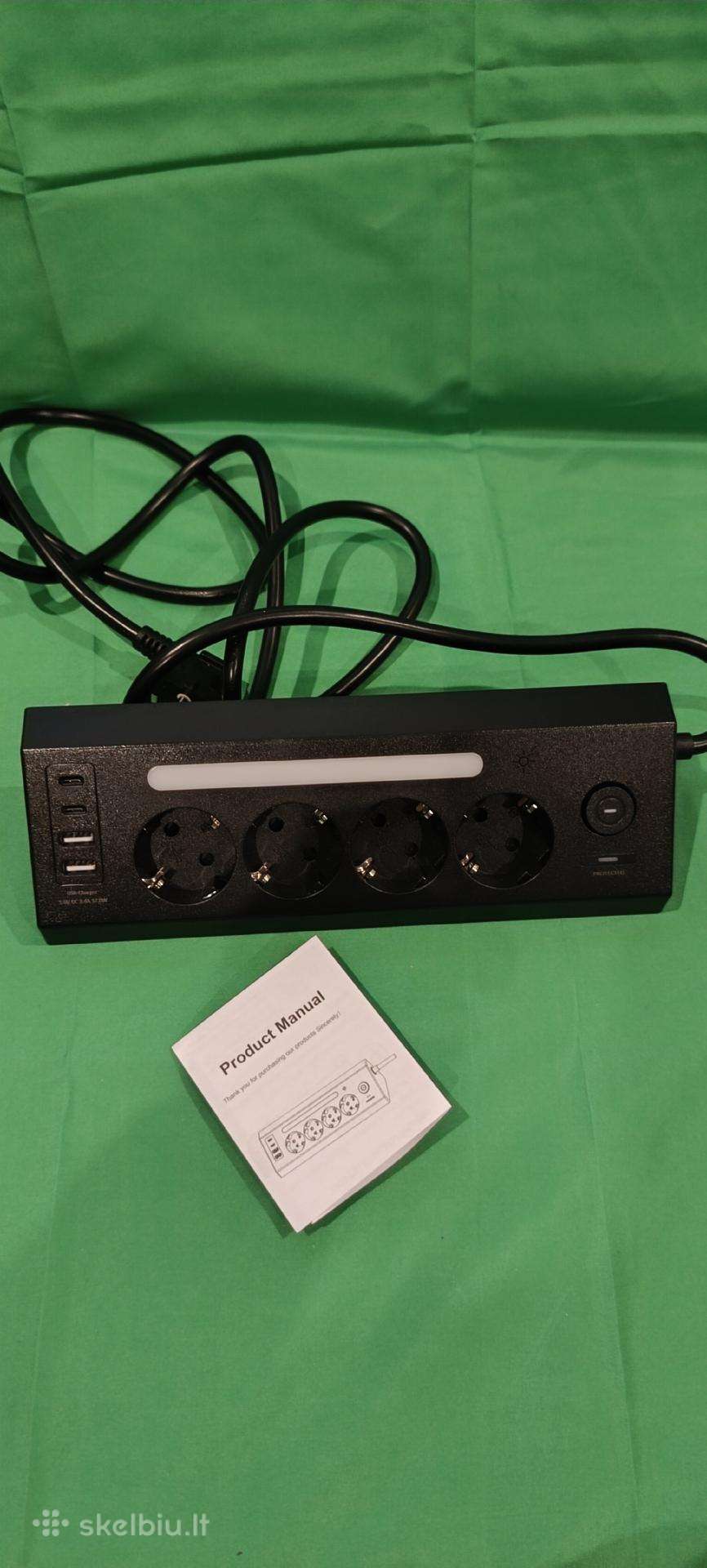 Ilgintuvas su naktine LED lempute Desk Strip Power