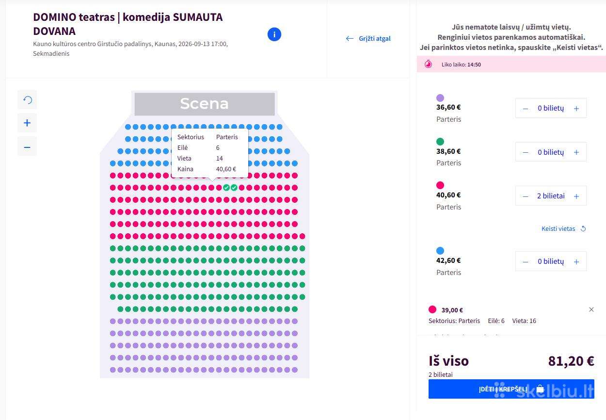 Domino teatras, komedija Sumauta Dovana