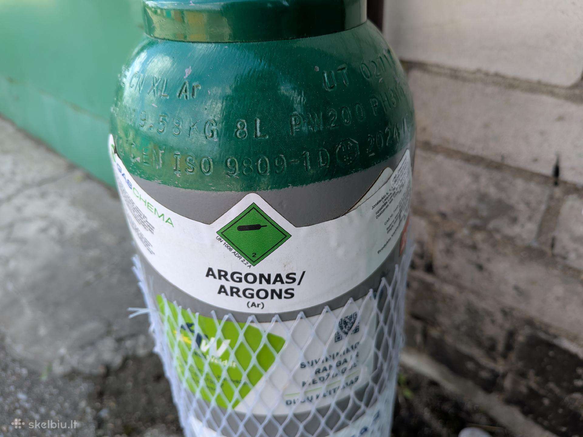 Argono balionas 8l 200bar tuscias
