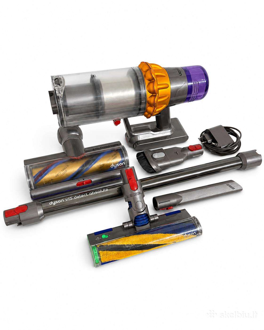 Dyson V15 dulkių siurblys su priedais
