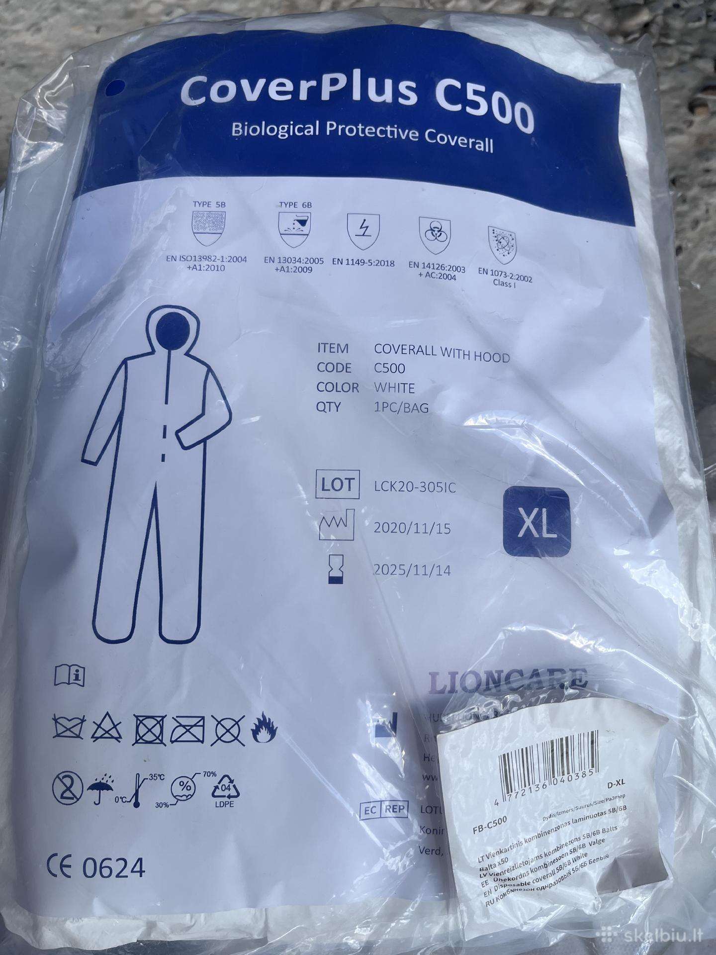 Vienkartinis kombinezonas