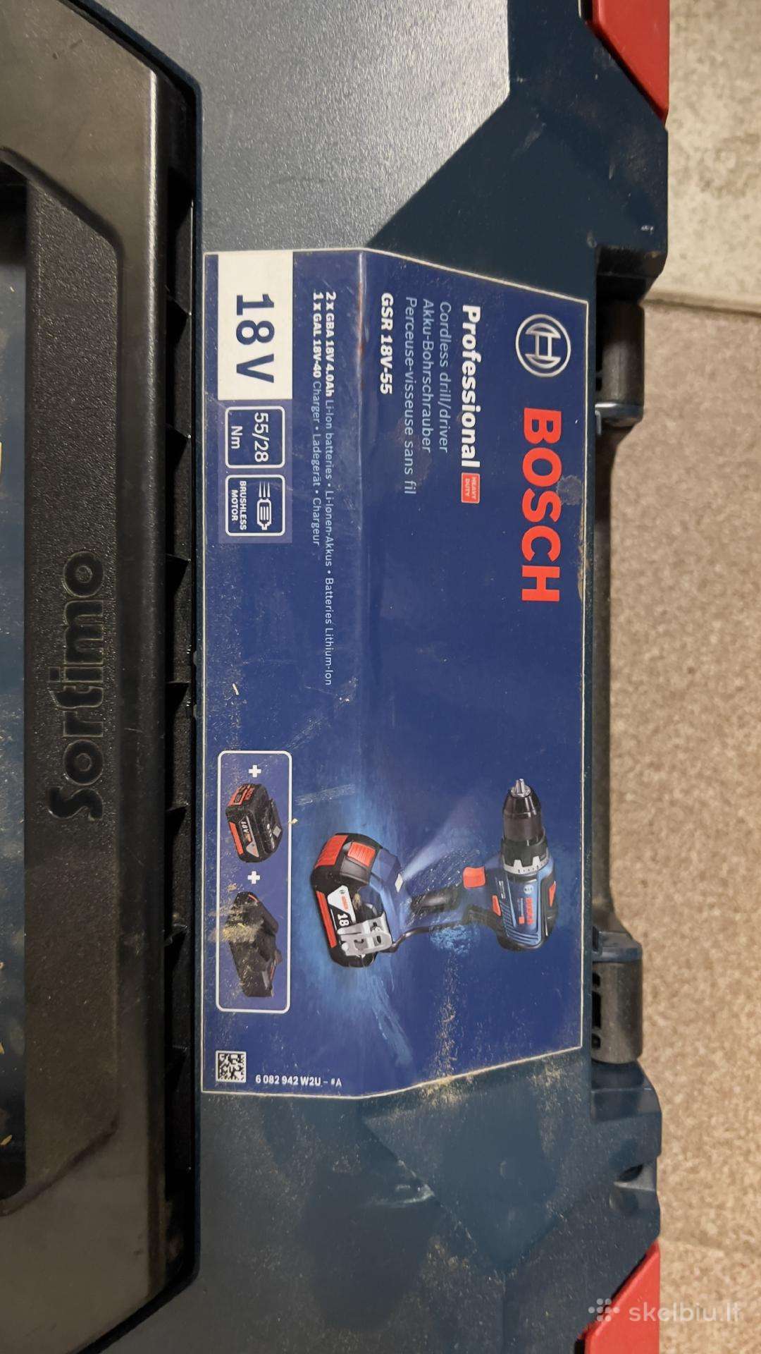 Bosch gsr 18v-55 Pilnas kompl.