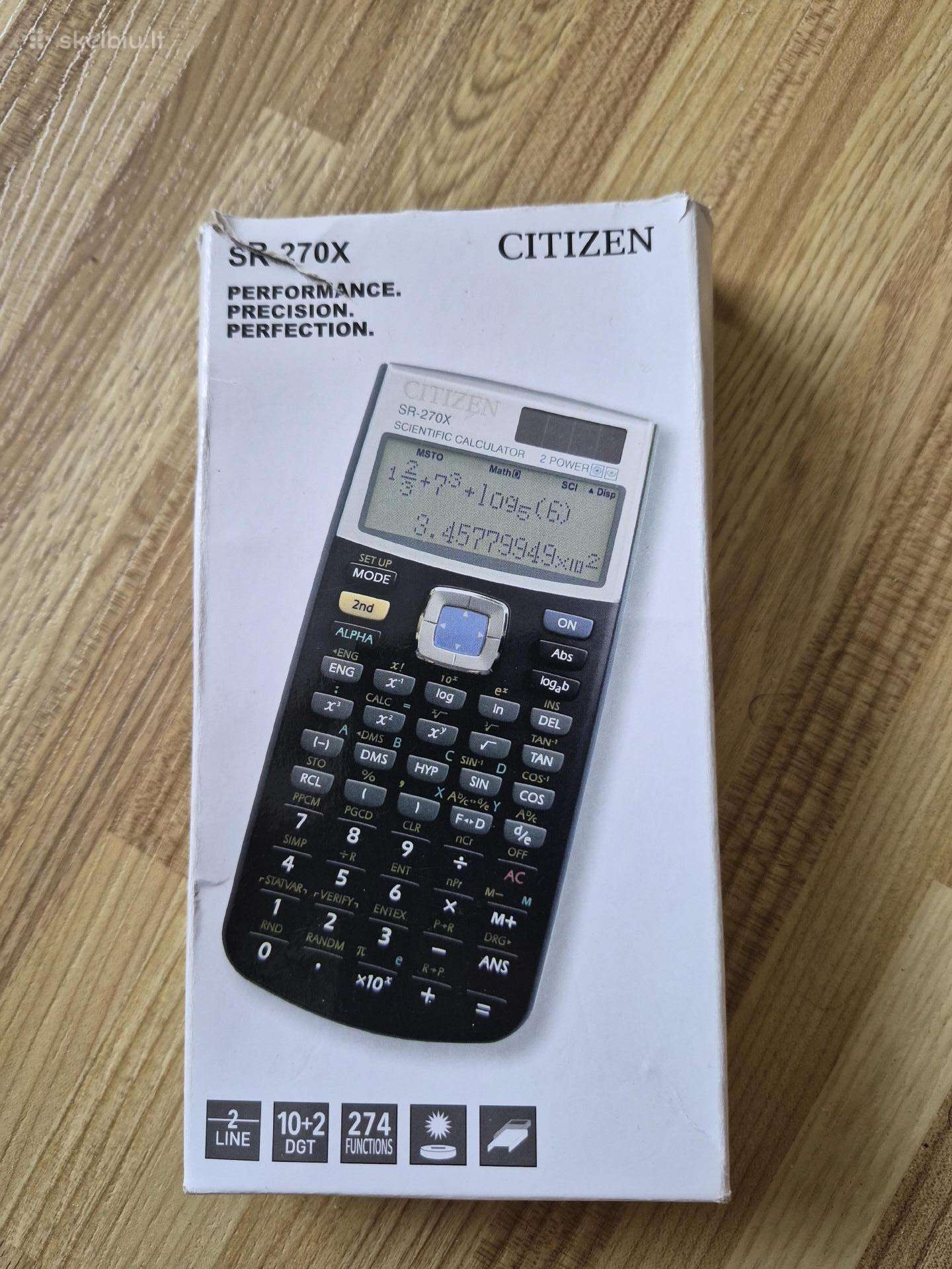 Skaičiuotuvas Citizen Sr-270x (274 funkcijos)