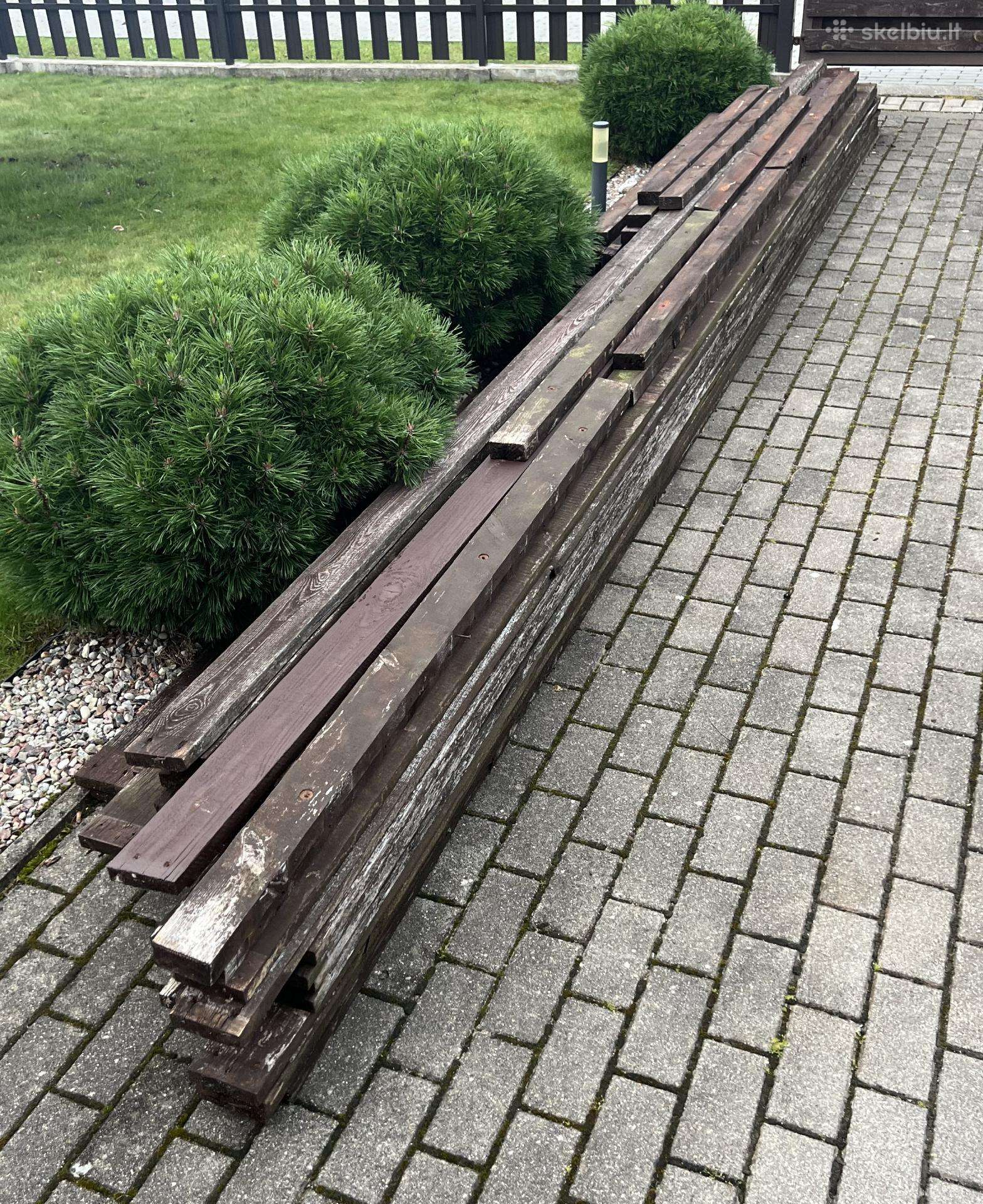 Naudotos pušinės tvoros lentos