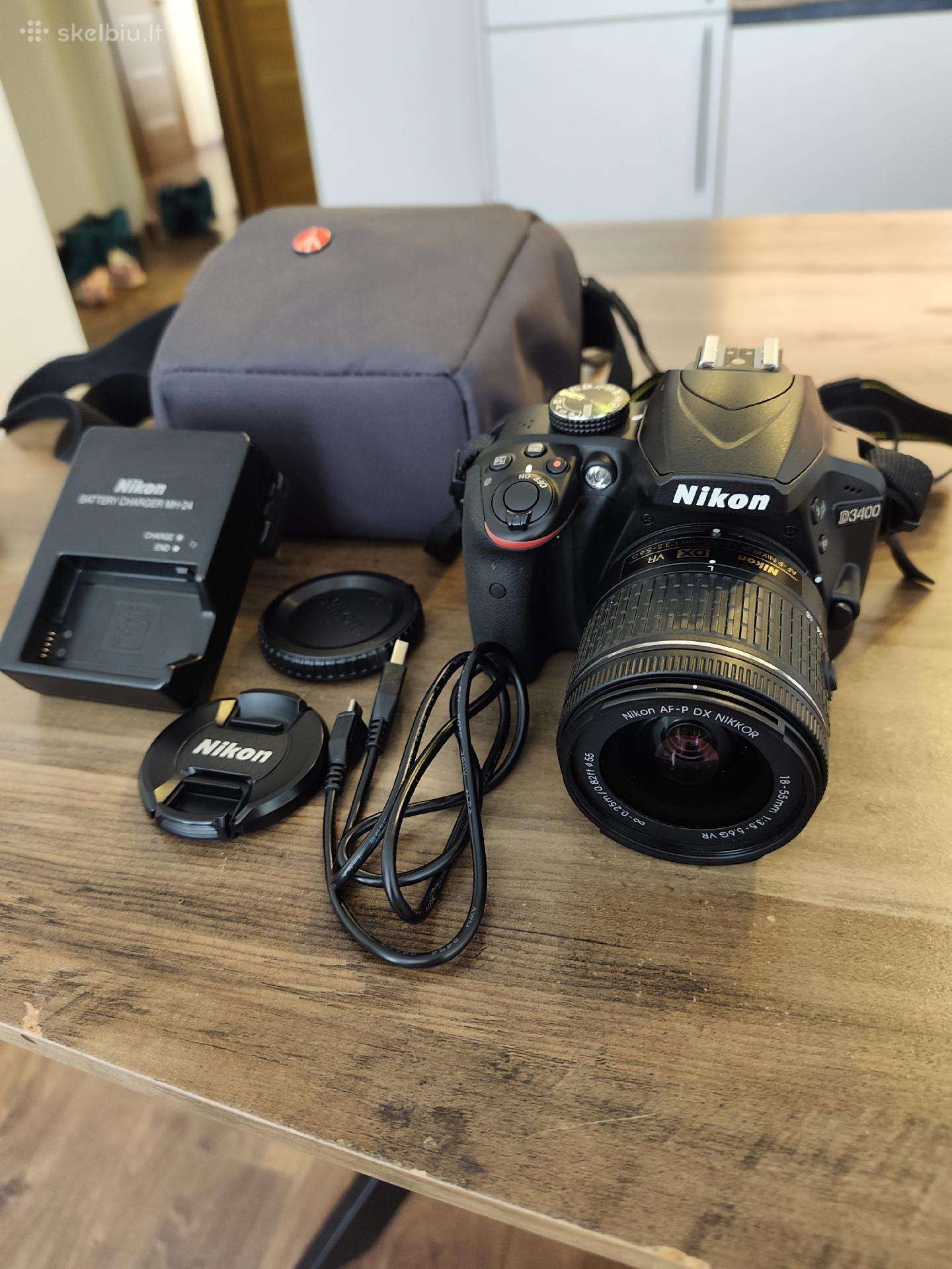 Nikon D3400 + 18–55 mm Vr + 32 GB kortelė