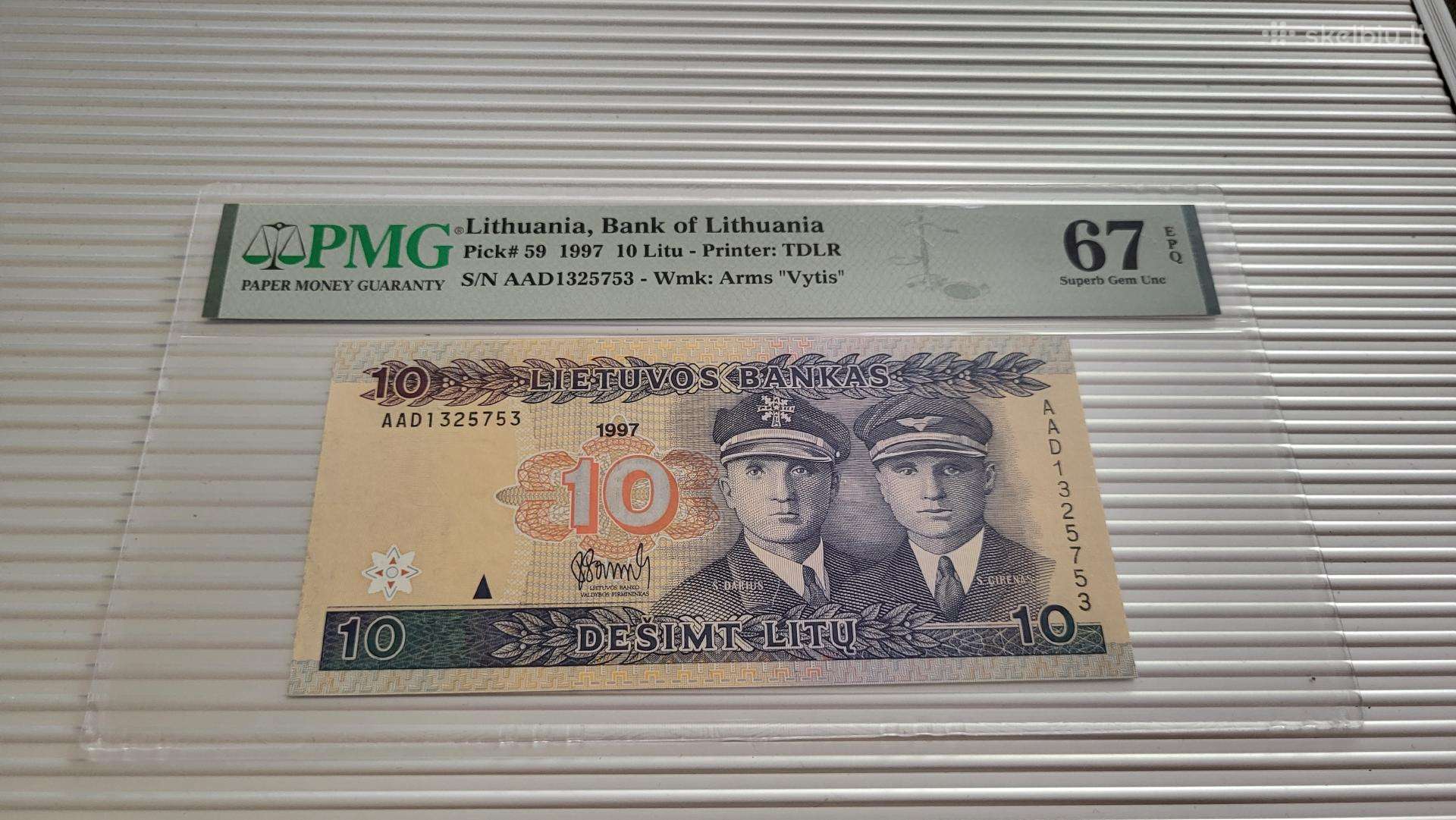 10 litų 1997m pmg 67