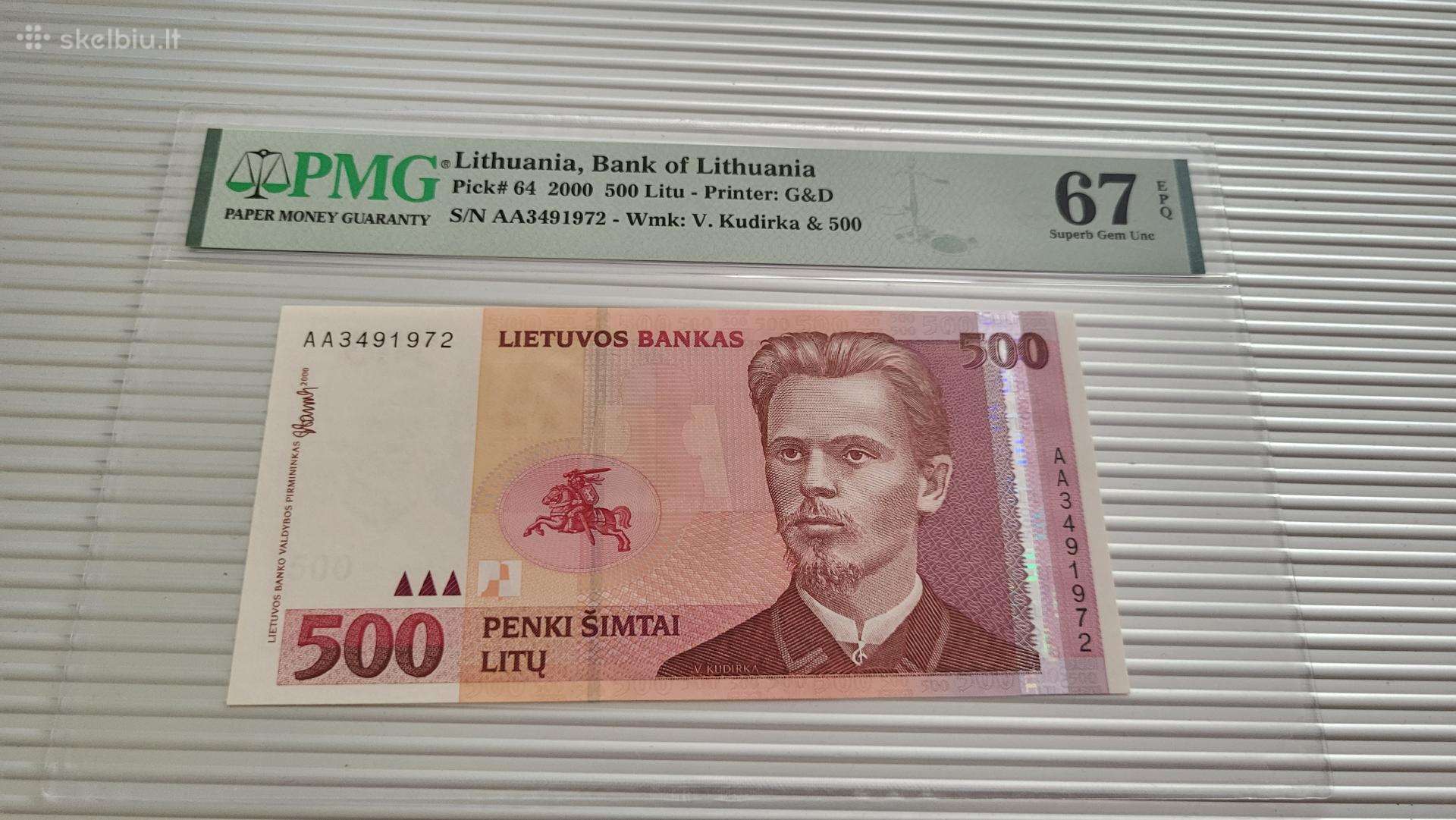 500 litų 2000m pmg 67
