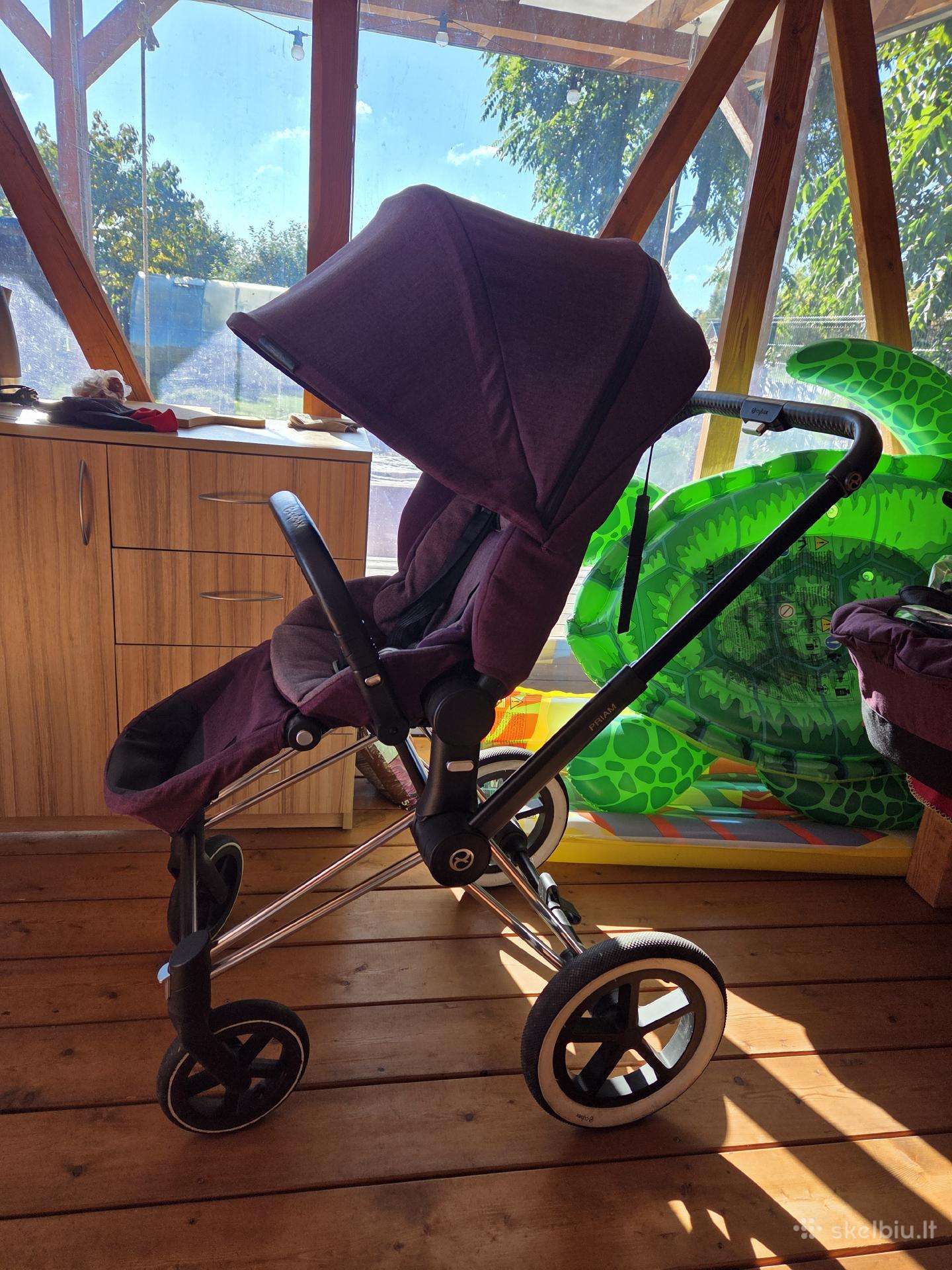 Cybex Priam V3(2in1)chrome + naujas cybex vokelis