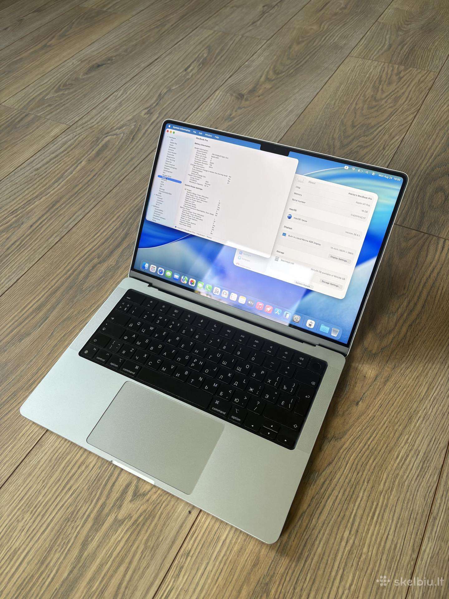 Labai gerai išlaikytas MacBook Pro 14 (1 TB SSD)