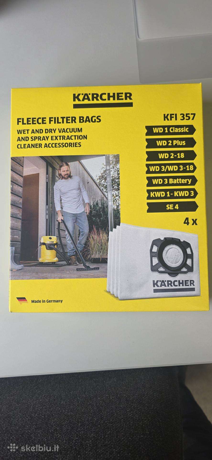 Karcher Kfi357 maišai ir filtras Kfi3310
