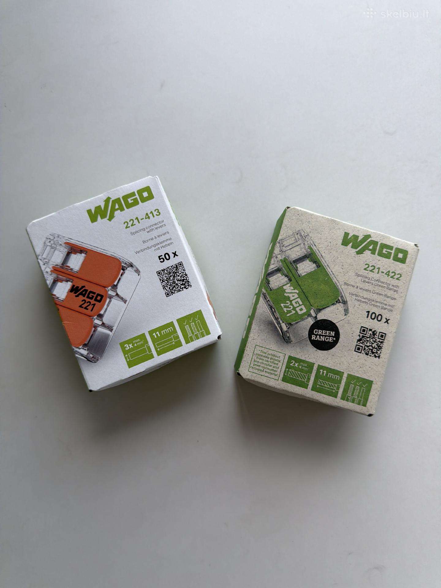 Wago 221 laidų sujungimo gnybtai – nauji